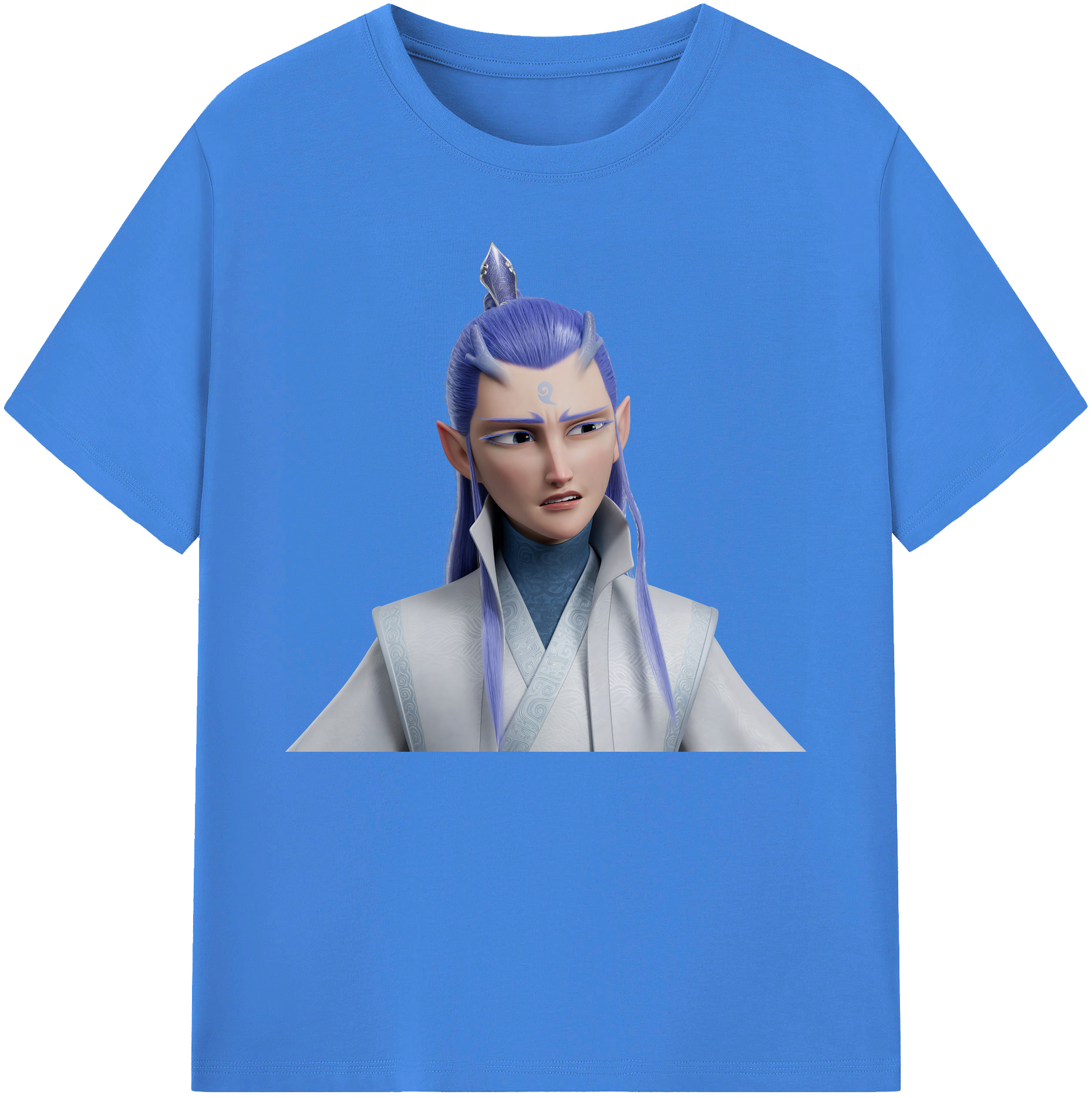 （画像用） Ne Zha 2 ナタ 魔童の大暴れ 綿100％ メンズ半袖Tシャツ｜肌触りやわらか＆通気性