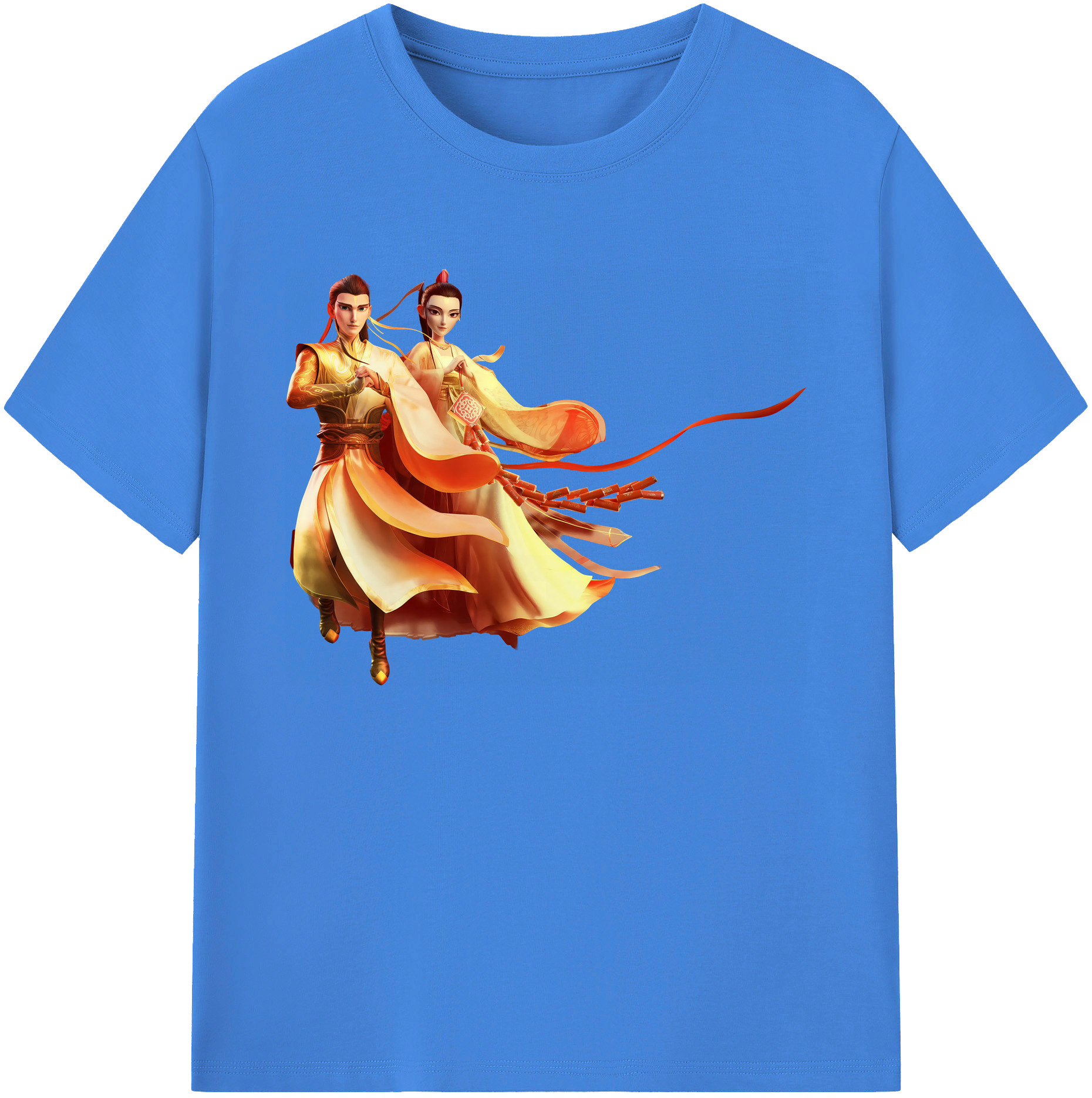 （画像用） Ne Zha 2 ナタ 魔童の大暴れ 綿100％ メンズ半袖Tシャツ｜肌触りやわらか＆通気性