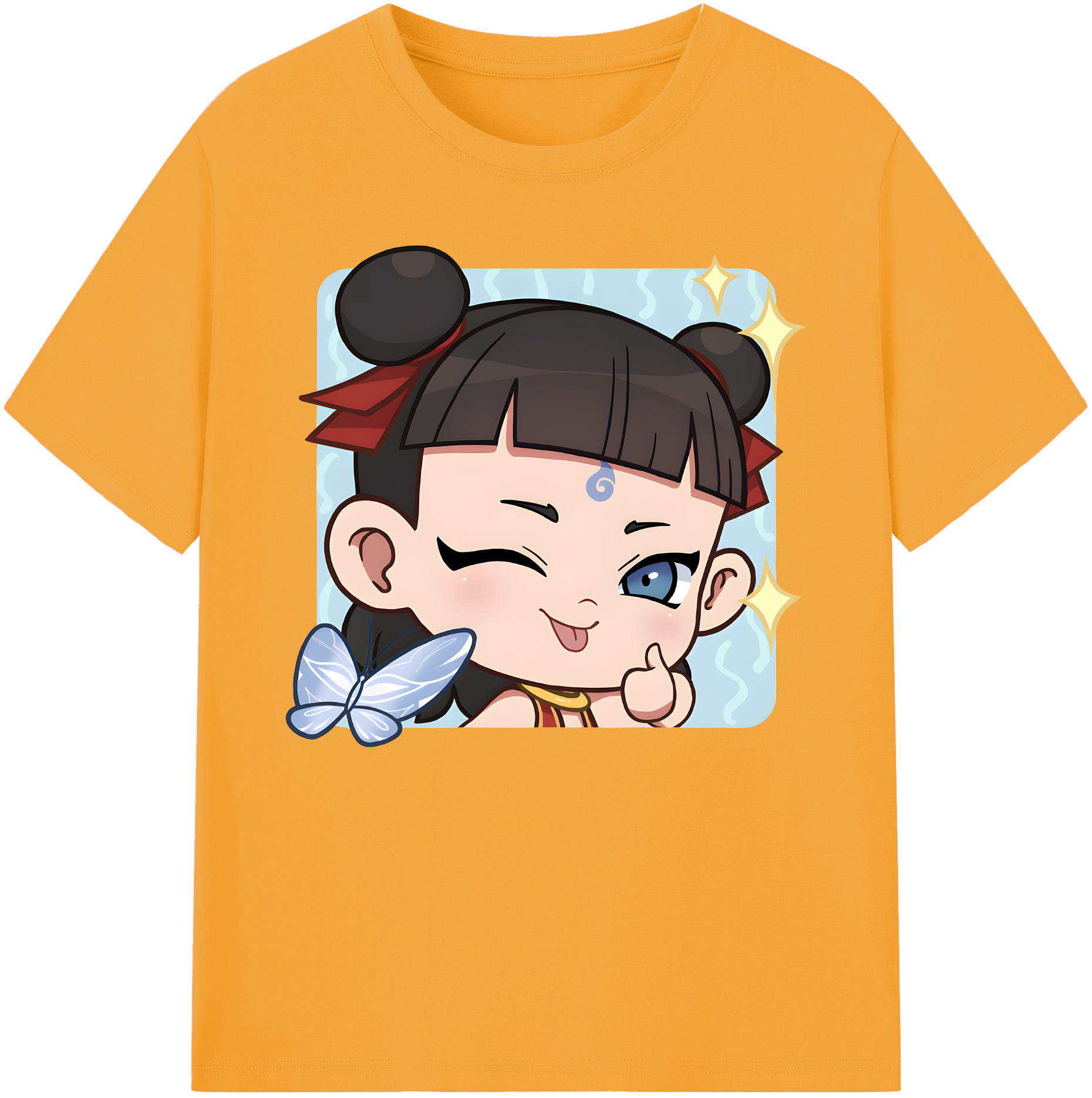 （画像用） Ne Zha 2 ナタ 魔童の大暴れ 綿100％ メンズ半袖Tシャツ｜肌触りやわらか＆通気性