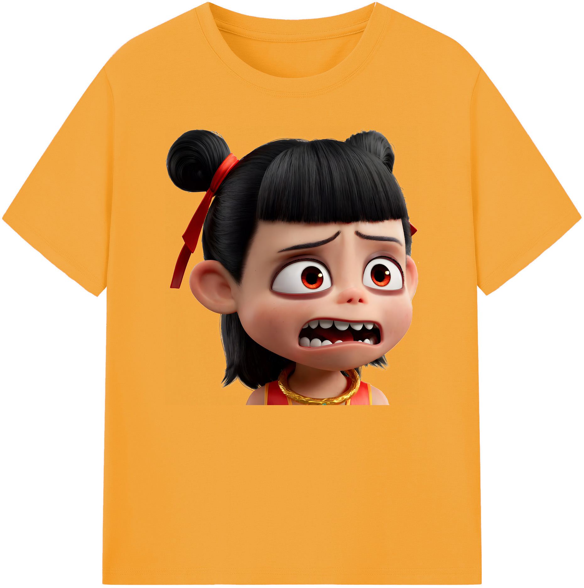 （画像用） Ne Zha 2 ナタ 魔童の大暴れ 綿100％ メンズ半袖Tシャツ｜肌触りやわらか＆通気性