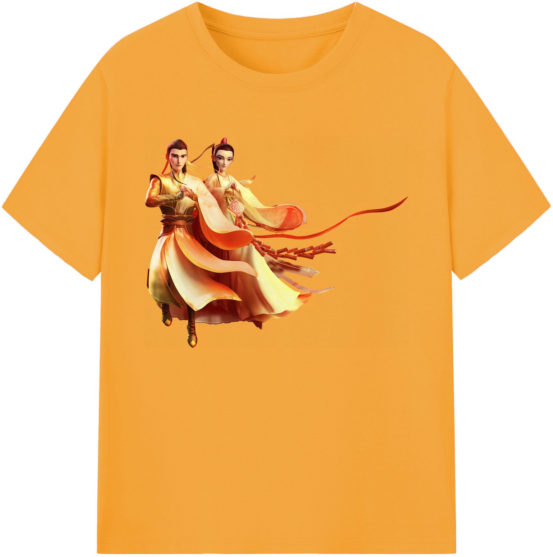 （画像用） Ne Zha 2 ナタ 魔童の大暴れ 綿100％ メンズ半袖Tシャツ｜肌触りやわらか＆通気性