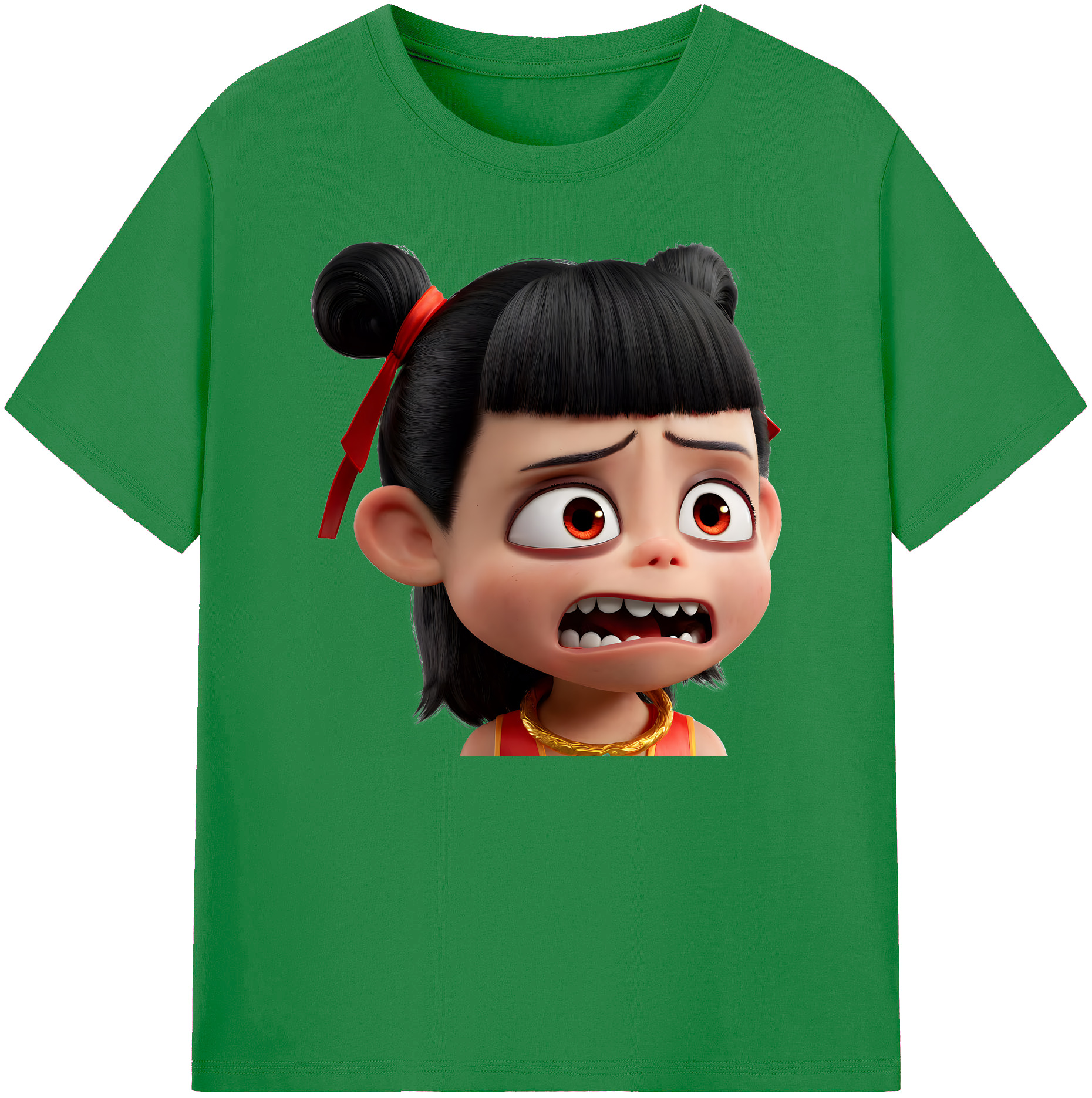 （画像用） Ne Zha 2 ナタ 魔童の大暴れ 綿100％ メンズ半袖Tシャツ｜肌触りやわらか＆通気性
