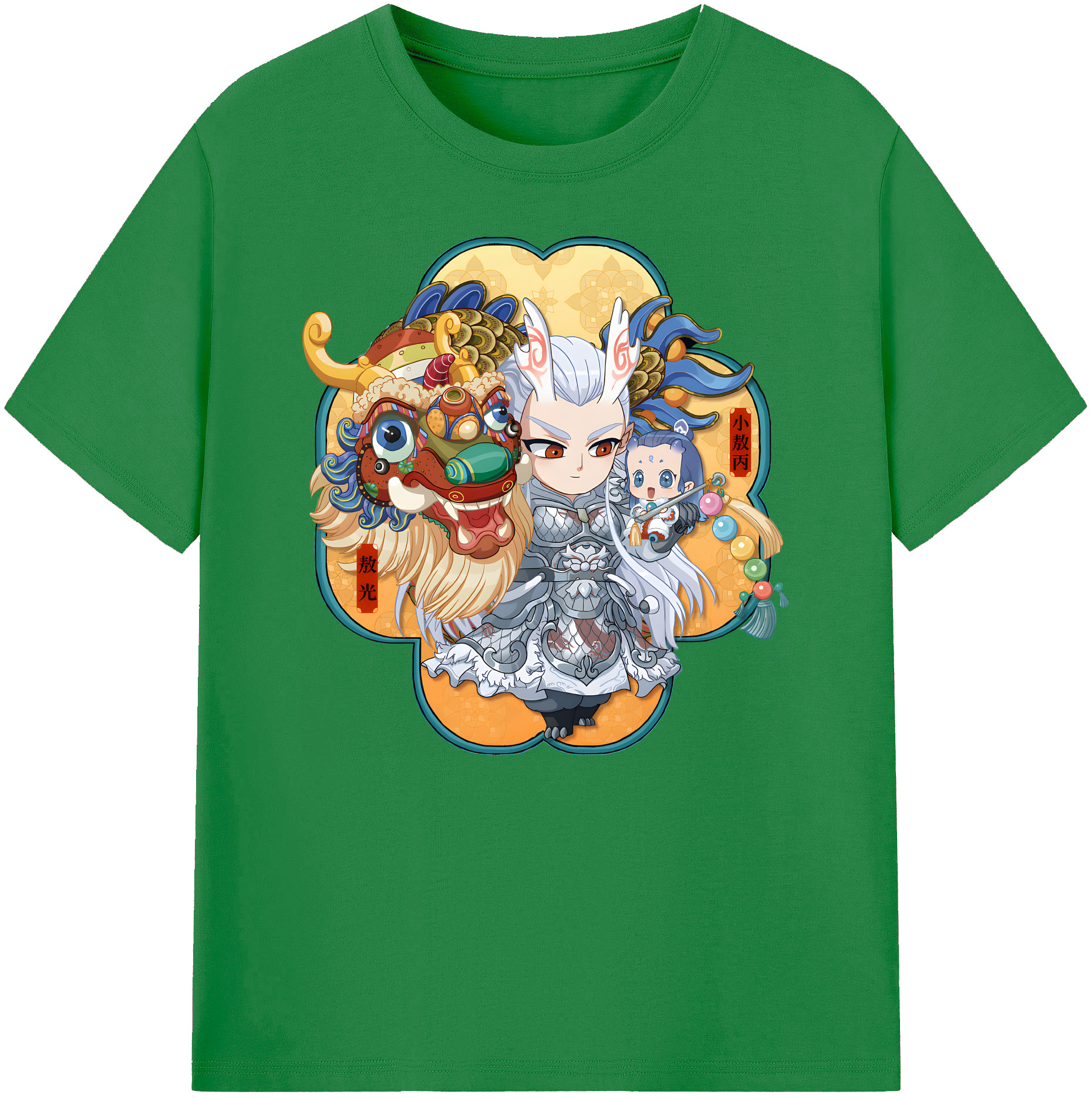 （画像用） Ne Zha 2 ナタ 魔童の大暴れ 綿100％ メンズ半袖Tシャツ｜肌触りやわらか＆通気性