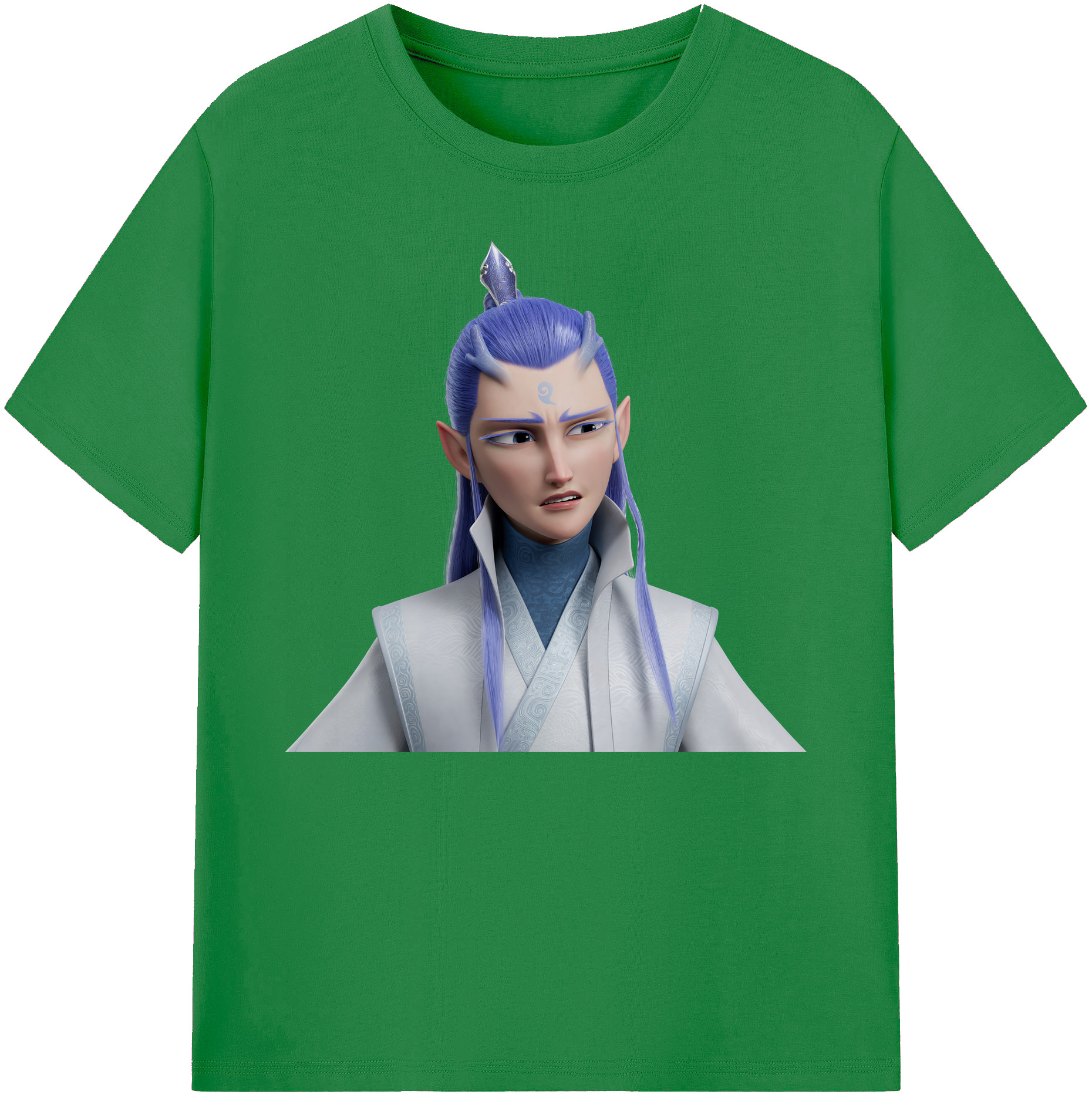 （画像用） Ne Zha 2 ナタ 魔童の大暴れ 綿100％ メンズ半袖Tシャツ｜肌触りやわらか＆通気性