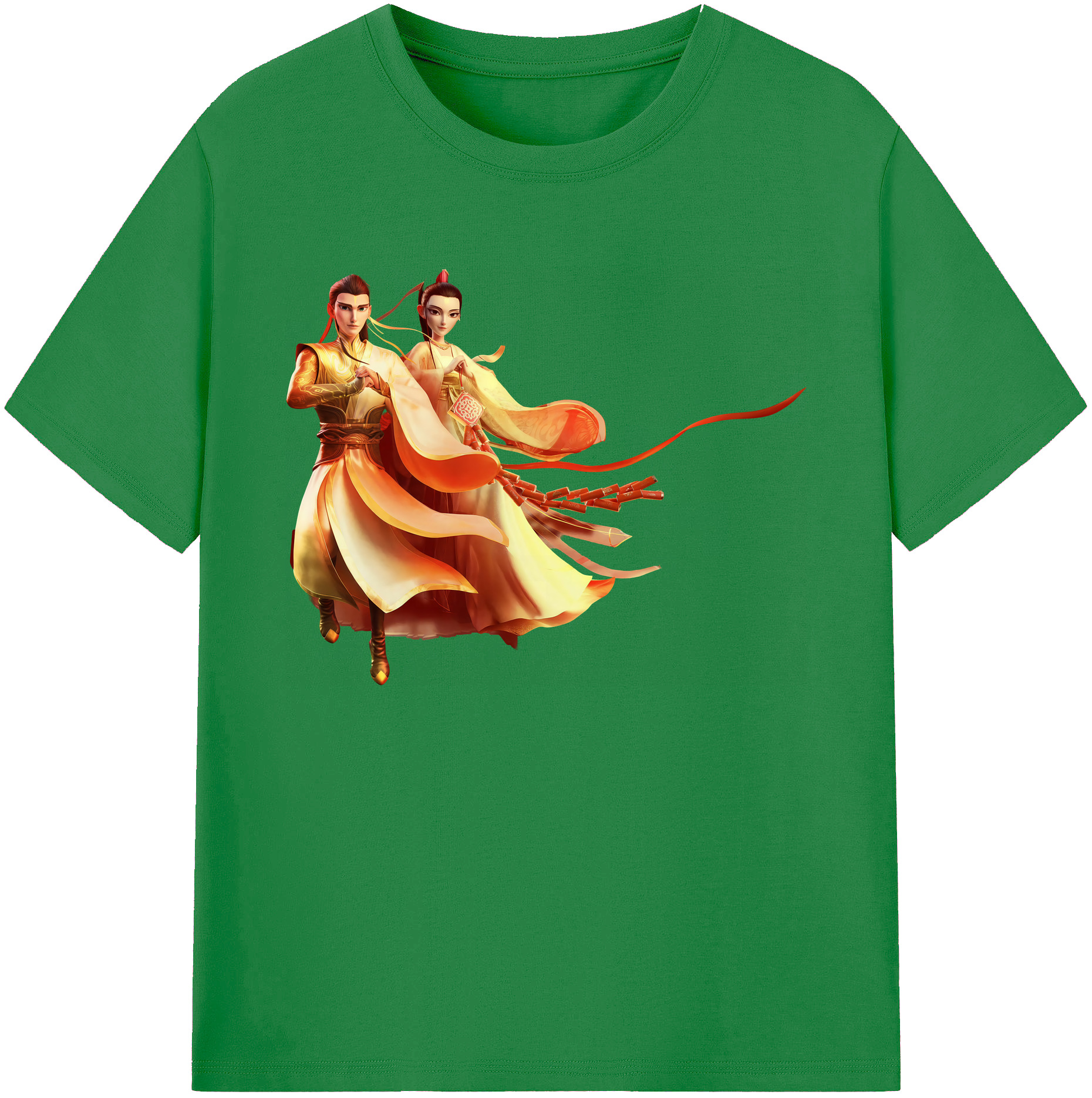 （画像用） Ne Zha 2 ナタ 魔童の大暴れ 綿100％ メンズ半袖Tシャツ｜肌触りやわらか＆通気性
