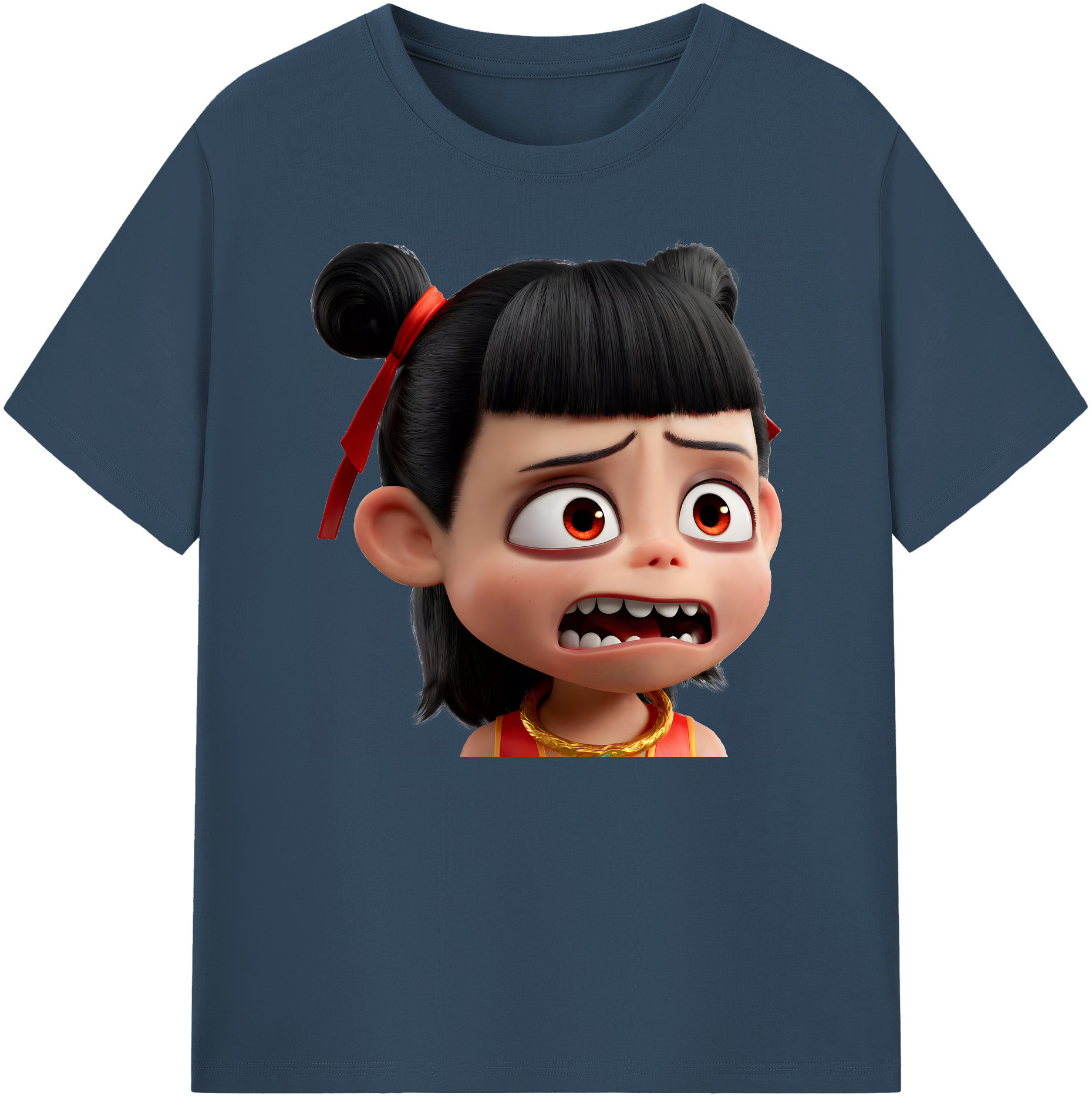 （画像用） Ne Zha 2 ナタ 魔童の大暴れ 綿100％ メンズ半袖Tシャツ｜肌触りやわらか＆通気性