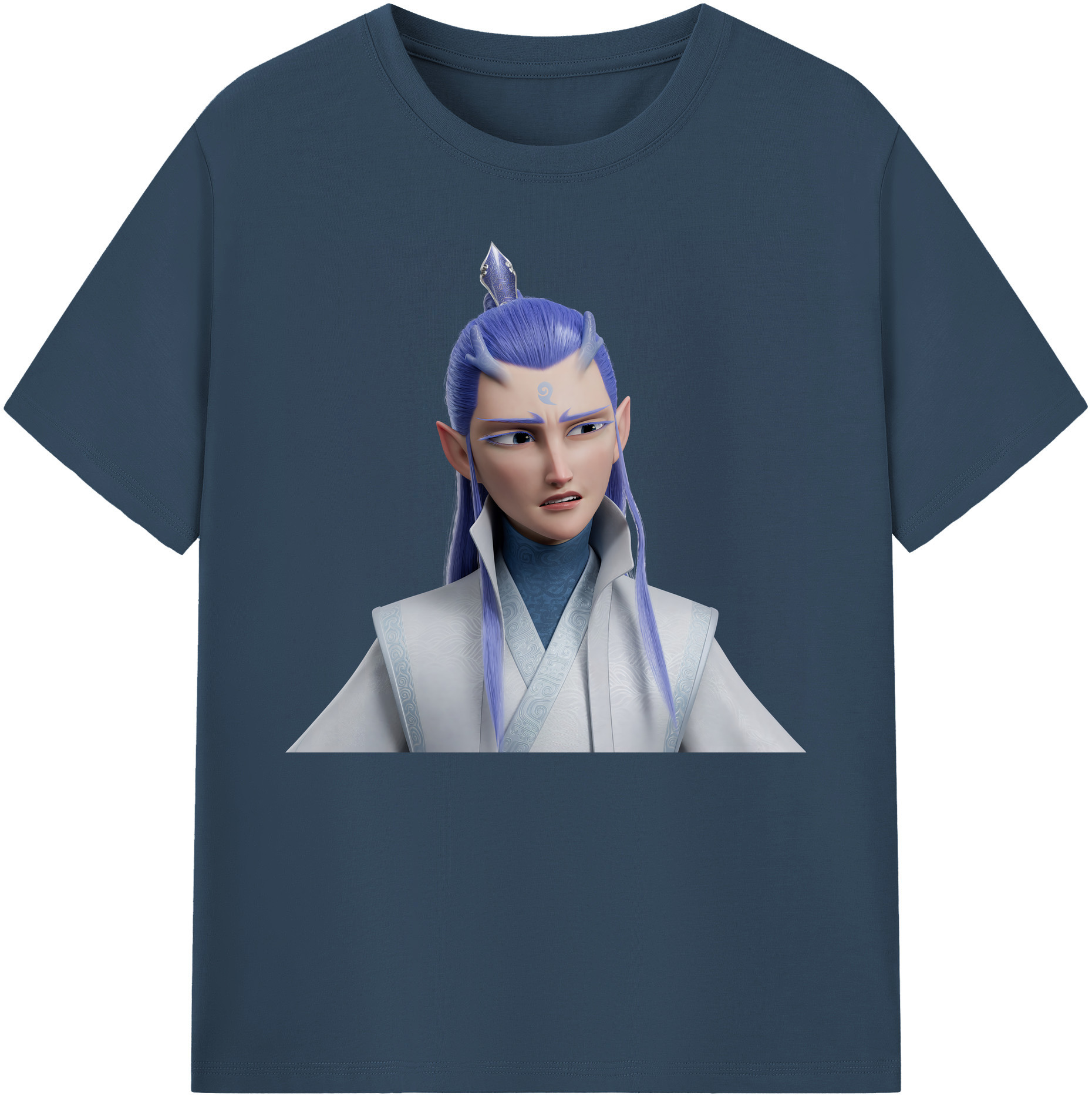 （画像用） Ne Zha 2 ナタ 魔童の大暴れ 綿100％ メンズ半袖Tシャツ｜肌触りやわらか＆通気性