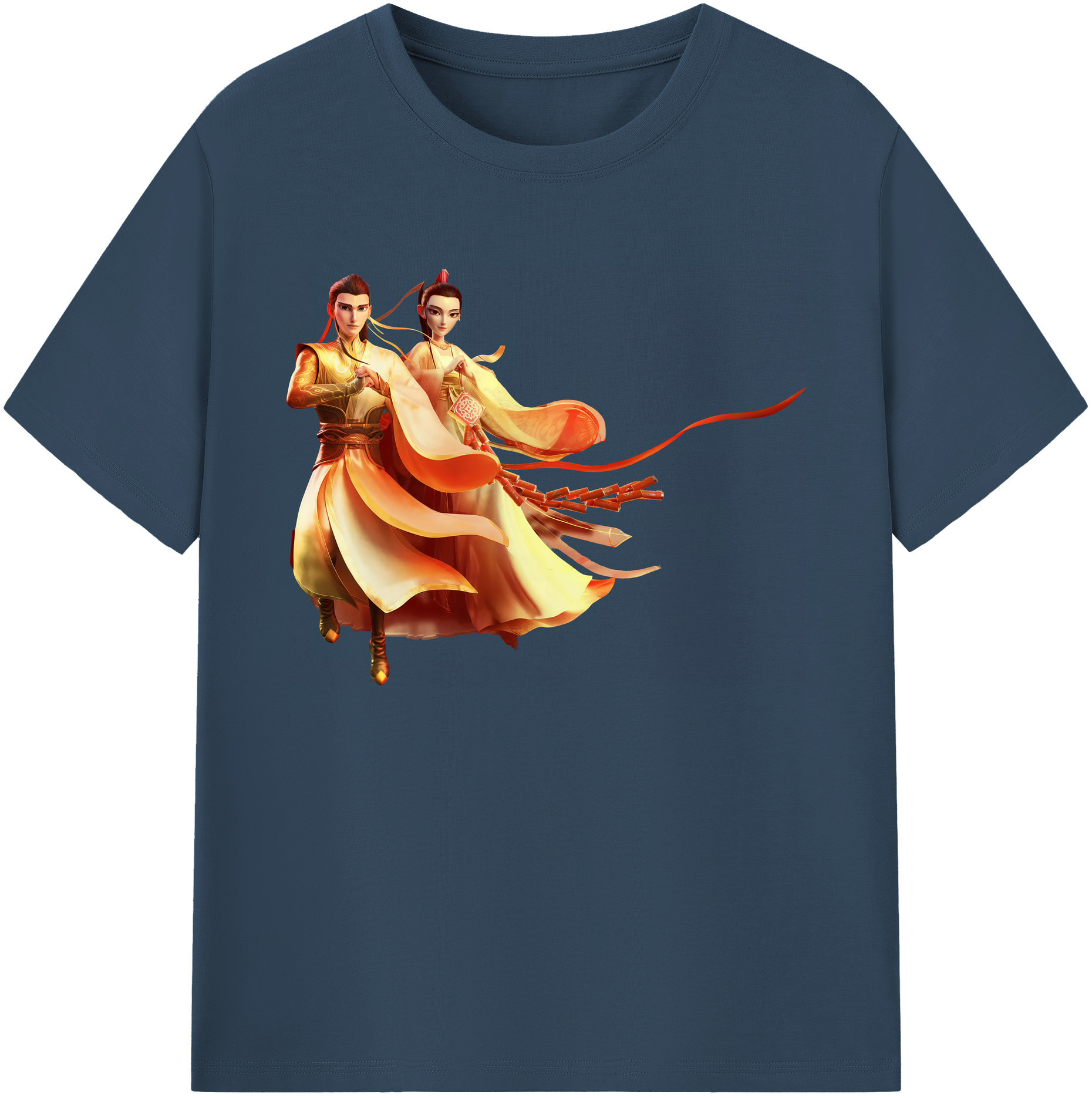 （画像用） Ne Zha 2 ナタ 魔童の大暴れ 綿100％ メンズ半袖Tシャツ｜肌触りやわらか＆通気性
