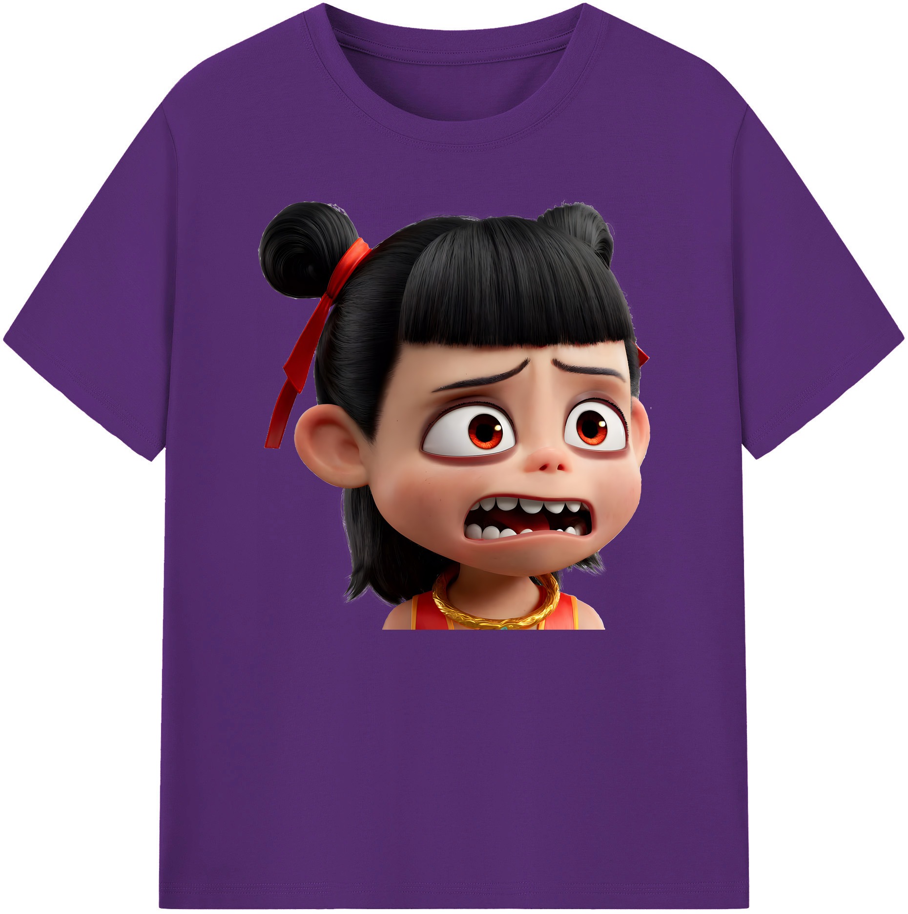 （画像用） Ne Zha 2 ナタ 魔童の大暴れ 綿100％ メンズ半袖Tシャツ｜肌触りやわらか＆通気性