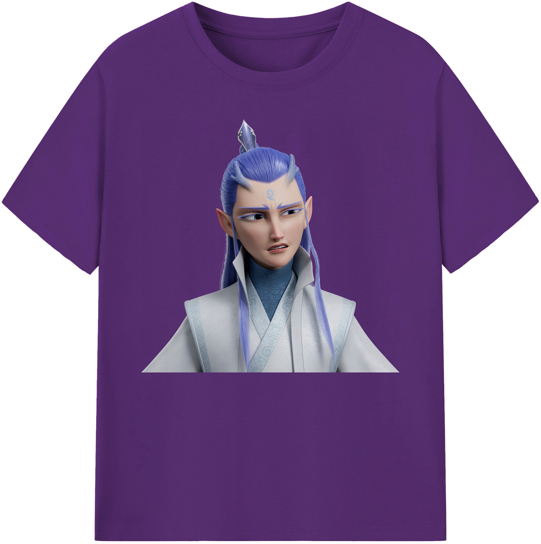 （画像用） Ne Zha 2 ナタ 魔童の大暴れ 綿100％ メンズ半袖Tシャツ｜肌触りやわらか＆通気性
