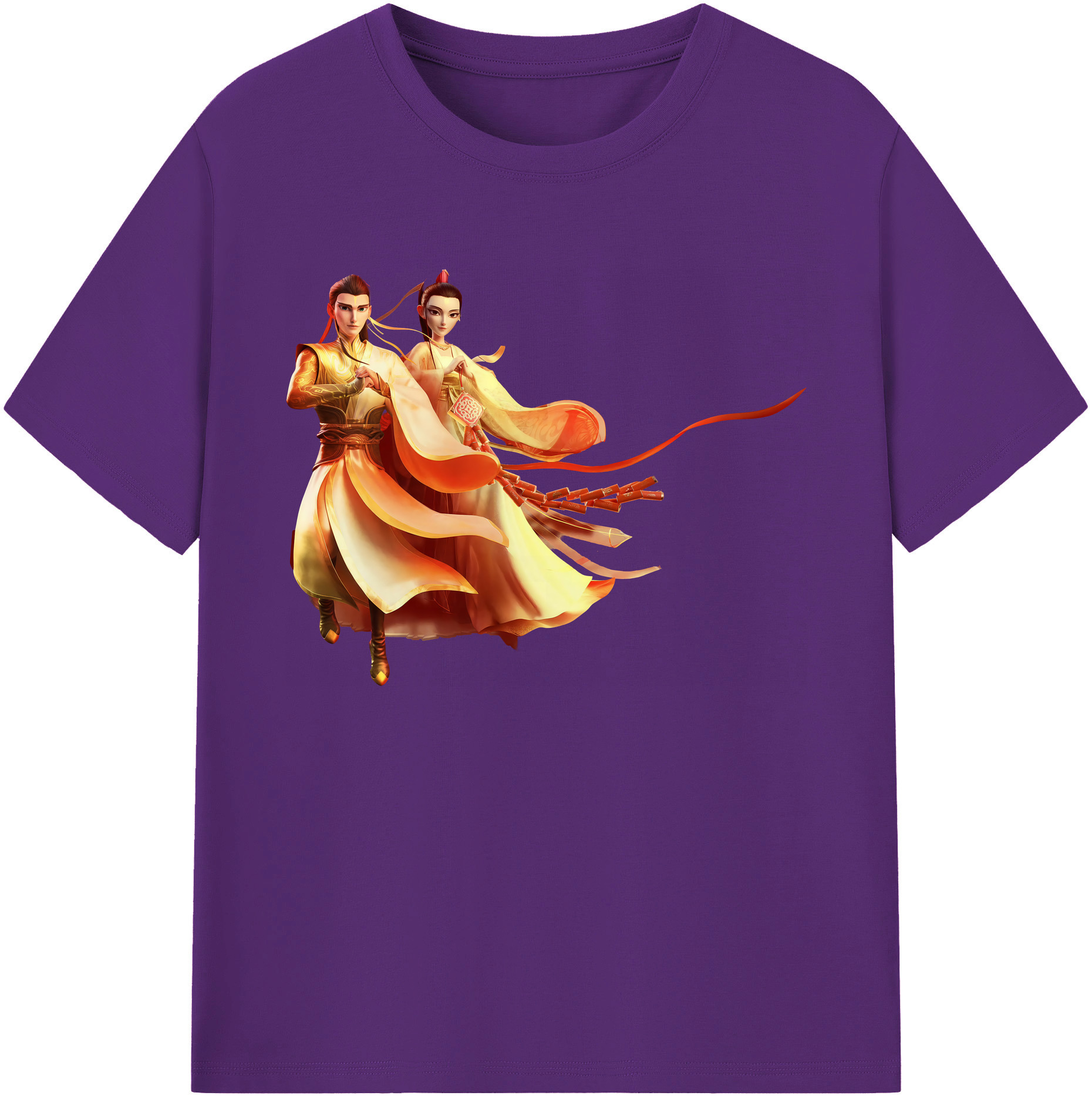 （画像用） Ne Zha 2 ナタ 魔童の大暴れ 綿100％ メンズ半袖Tシャツ｜肌触りやわらか＆通気性