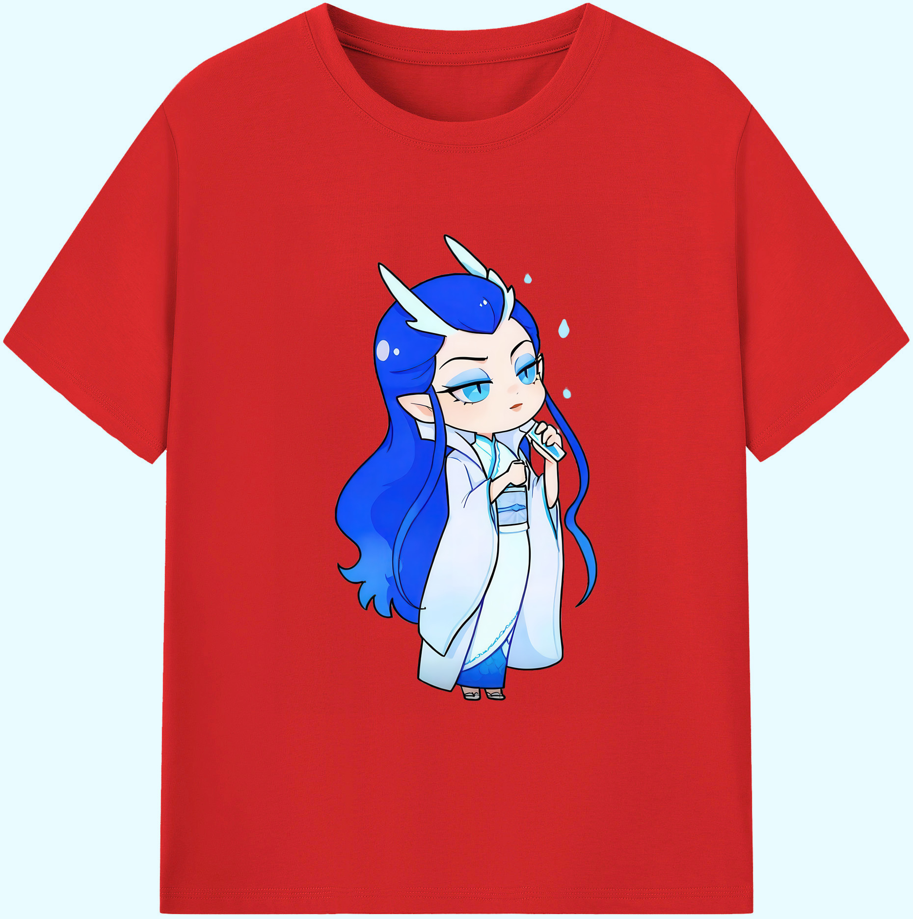 （画像用） Ne Zha 2 ナタ 魔童の大暴れ 綿100％ メンズ半袖Tシャツ｜肌触りやわらか＆通気性