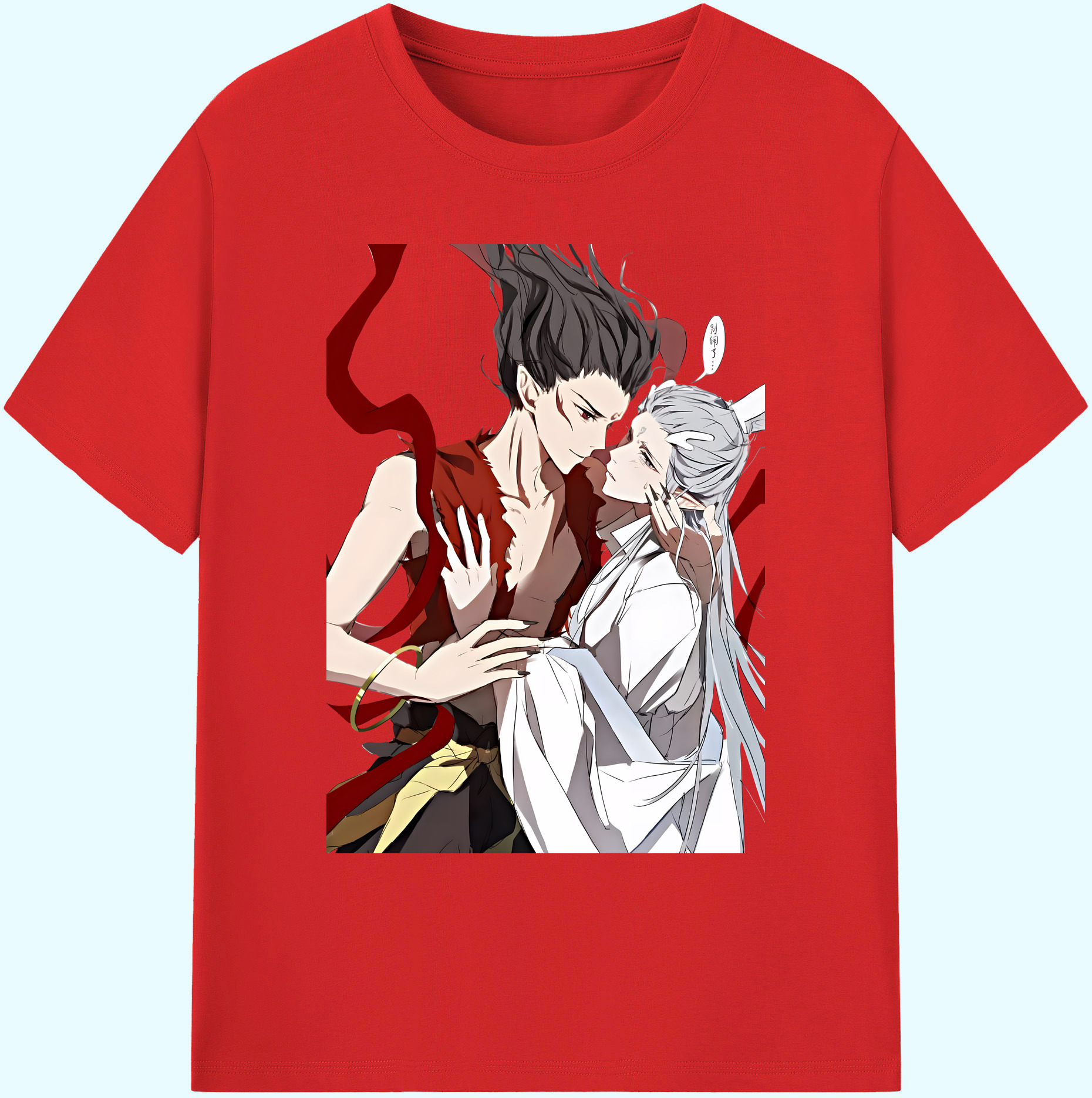 （画像用） Ne Zha 2 ナタ 魔童の大暴れ 綿100％ メンズ半袖Tシャツ｜肌触りやわらか＆通気性