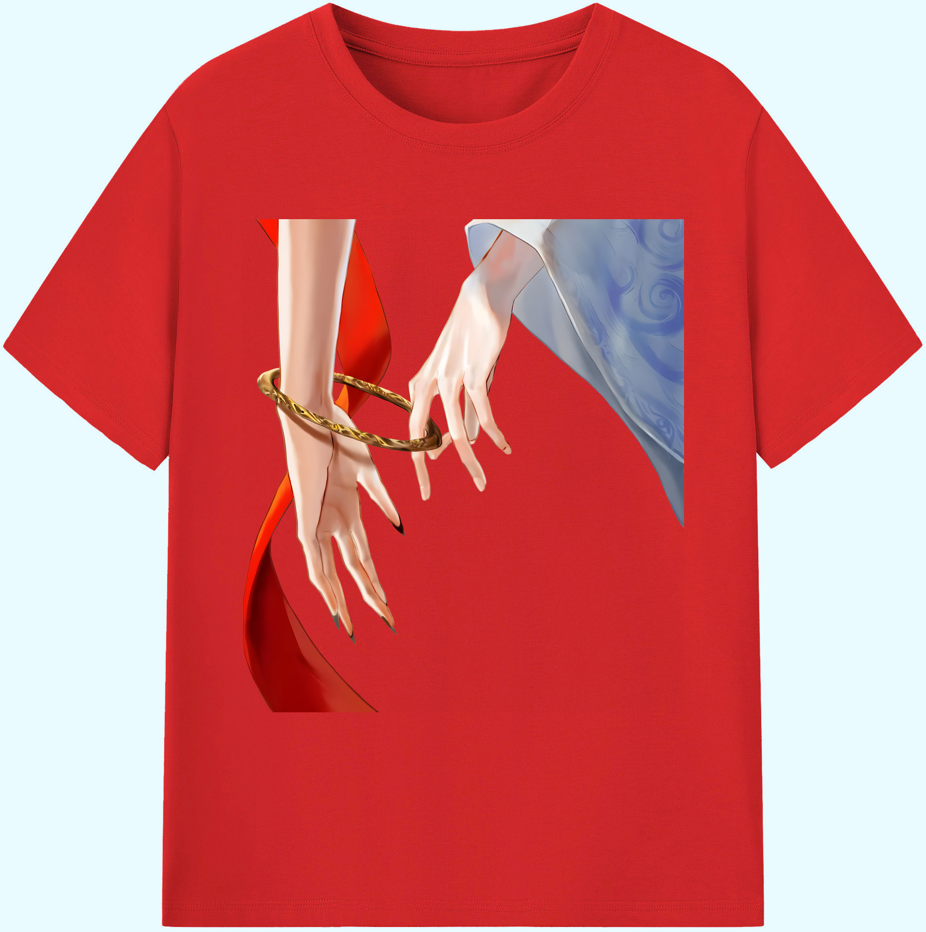 （画像用） Ne Zha 2 ナタ 魔童の大暴れ 綿100％ メンズ半袖Tシャツ｜肌触りやわらか＆通気性