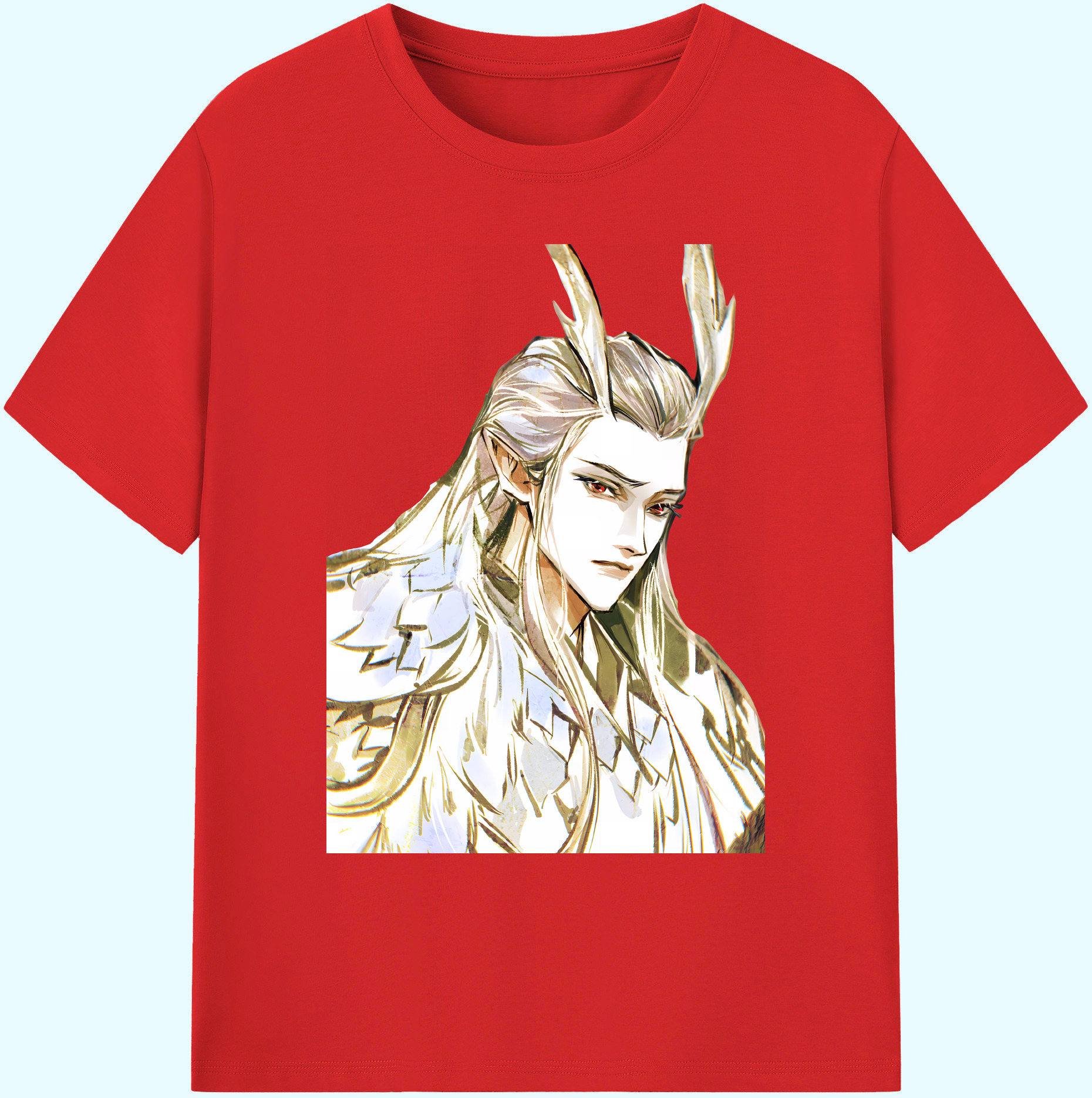 （画像用） Ne Zha 2 ナタ 魔童の大暴れ 綿100％ メンズ半袖Tシャツ｜肌触りやわらか＆通気性