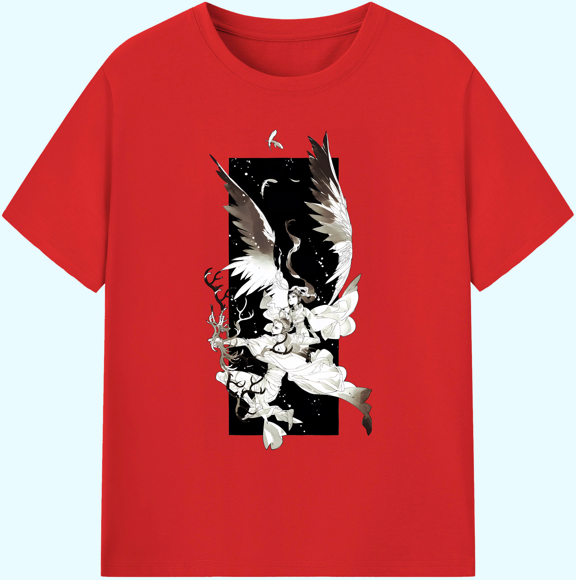 （画像用） Ne Zha 2 ナタ 魔童の大暴れ 綿100％ メンズ半袖Tシャツ｜肌触りやわらか＆通気性