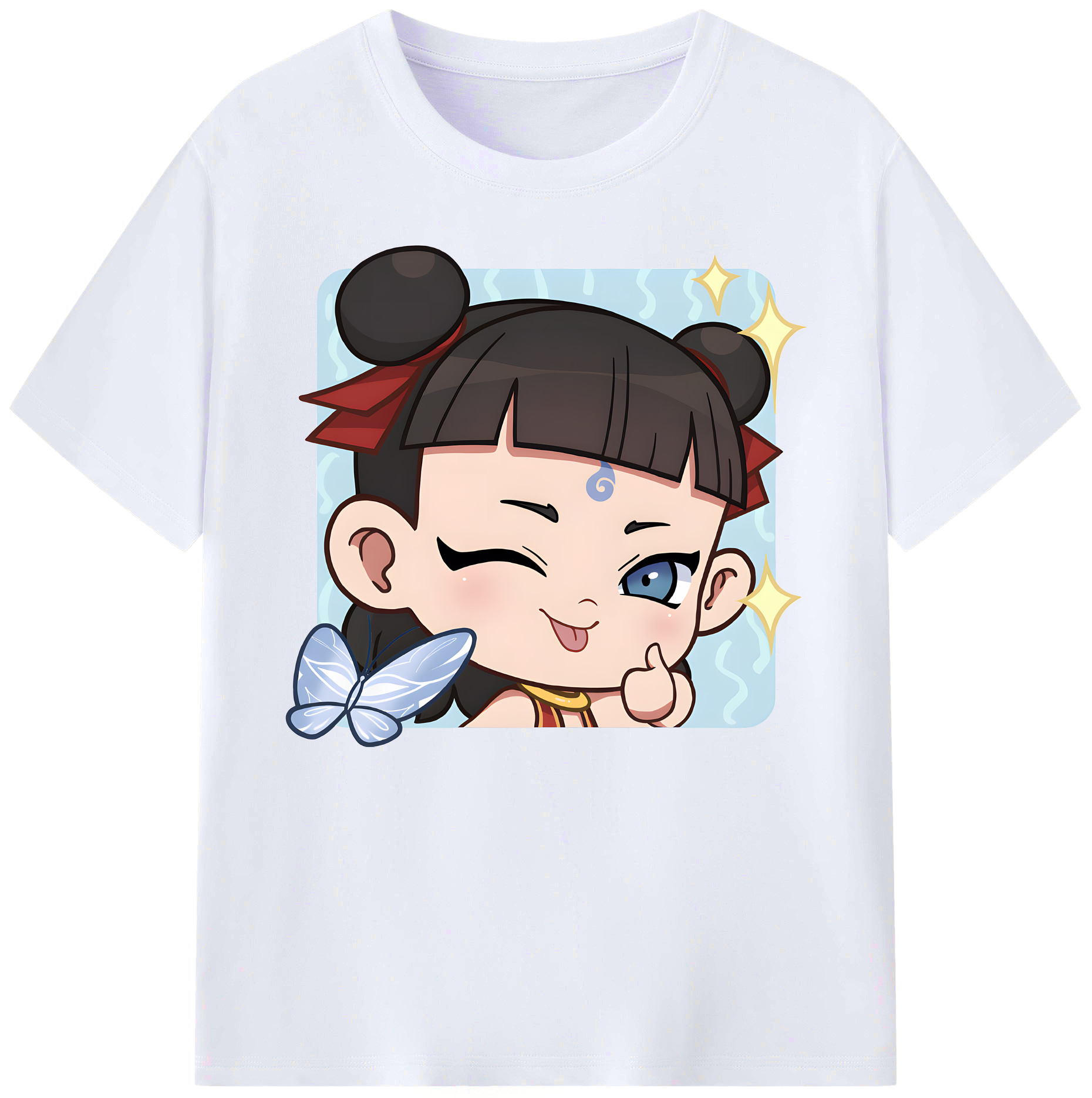 （画像用） Ne Zha 2 ナタ 魔童の大暴れ 綿100％ メンズ半袖Tシャツ｜肌触りやわらか＆通気性