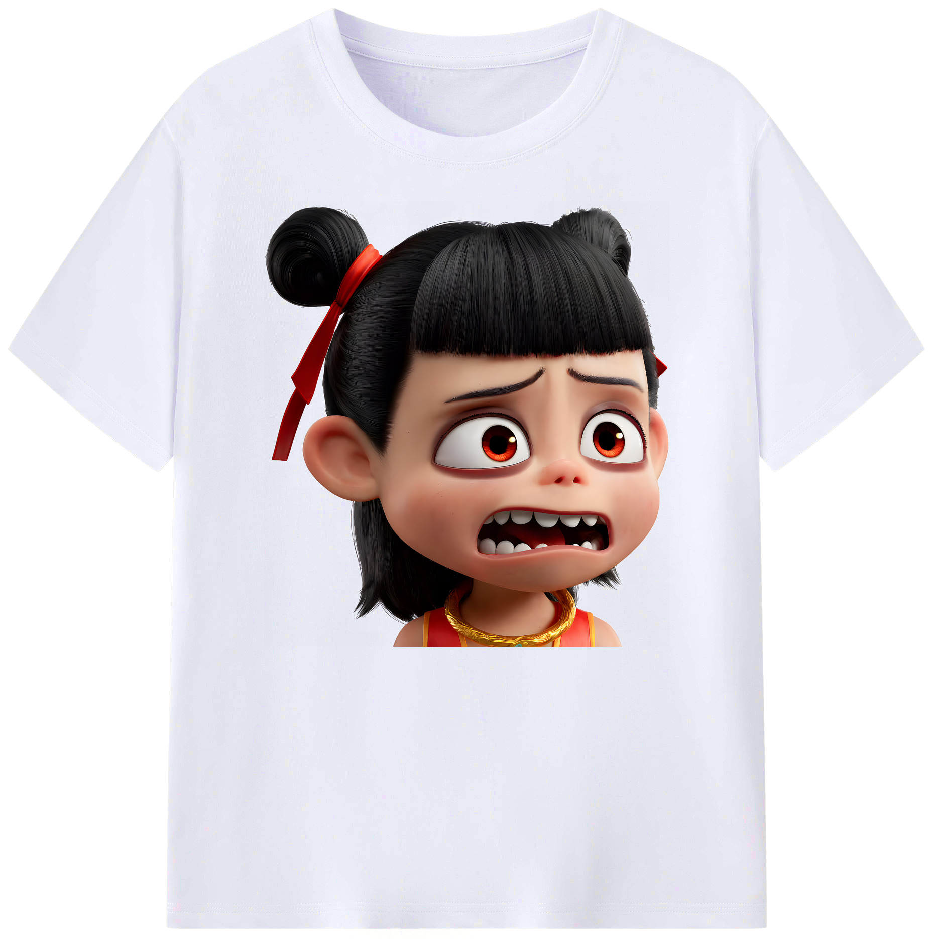（画像用） Ne Zha 2 ナタ 魔童の大暴れ 綿100％ メンズ半袖Tシャツ｜肌触りやわらか＆通気性