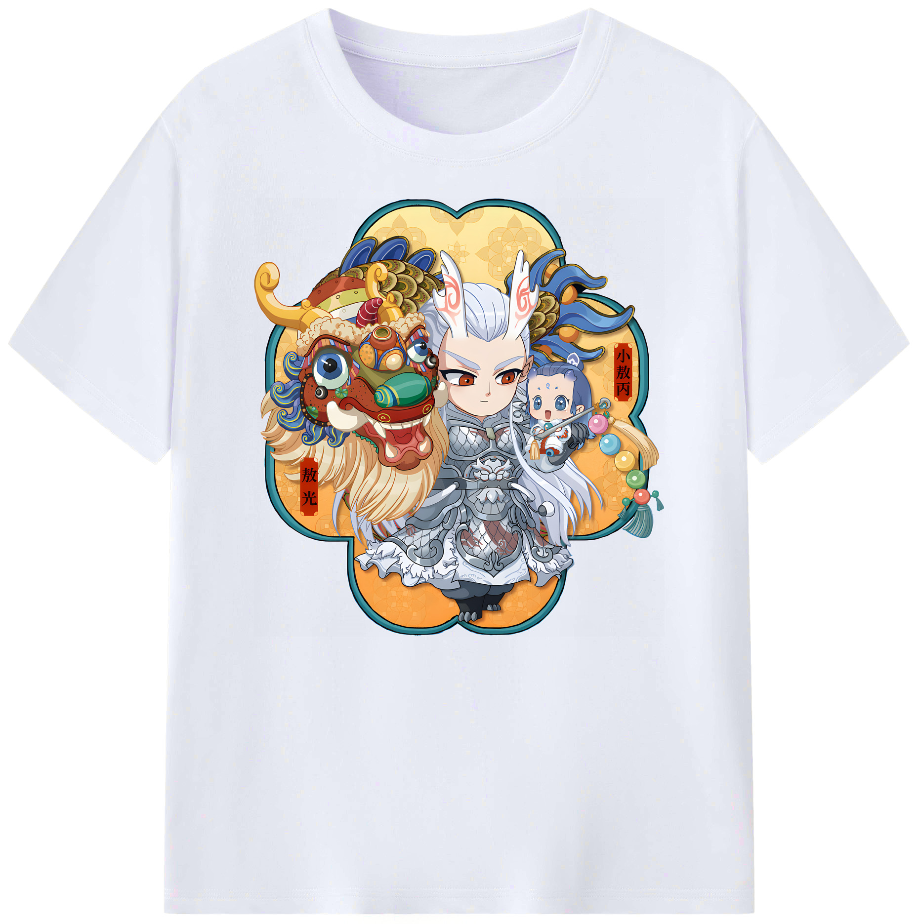 （画像用） Ne Zha 2 ナタ 魔童の大暴れ 綿100％ メンズ半袖Tシャツ｜肌触りやわらか＆通気性