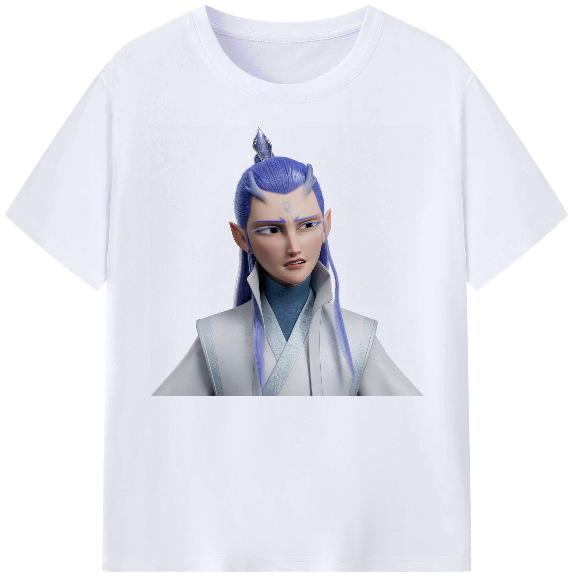 （画像用） Ne Zha 2 ナタ 魔童の大暴れ 綿100％ メンズ半袖Tシャツ｜肌触りやわらか＆通気性