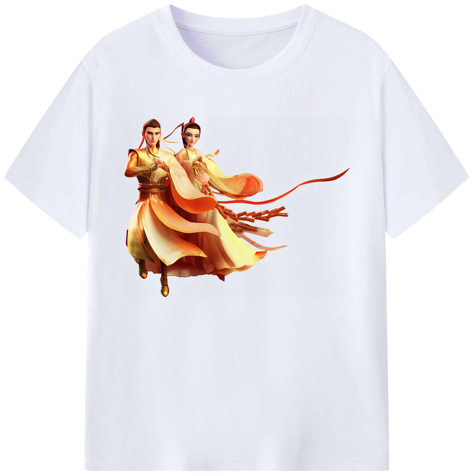 （画像用） Ne Zha 2 ナタ 魔童の大暴れ 綿100％ メンズ半袖Tシャツ｜肌触りやわらか＆通気性
