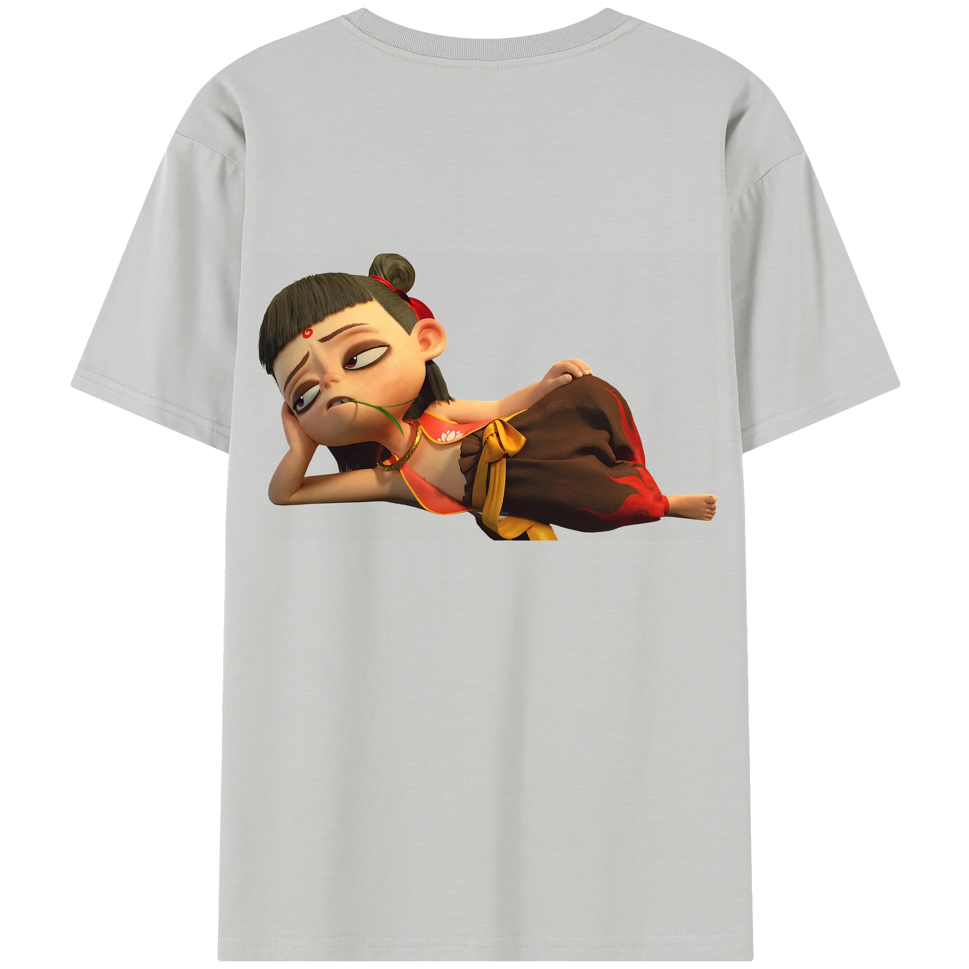 （画像用） Ne Zha 2 ナタ 魔童の大暴れ レディース半袖Tシャツ(バックプリント)