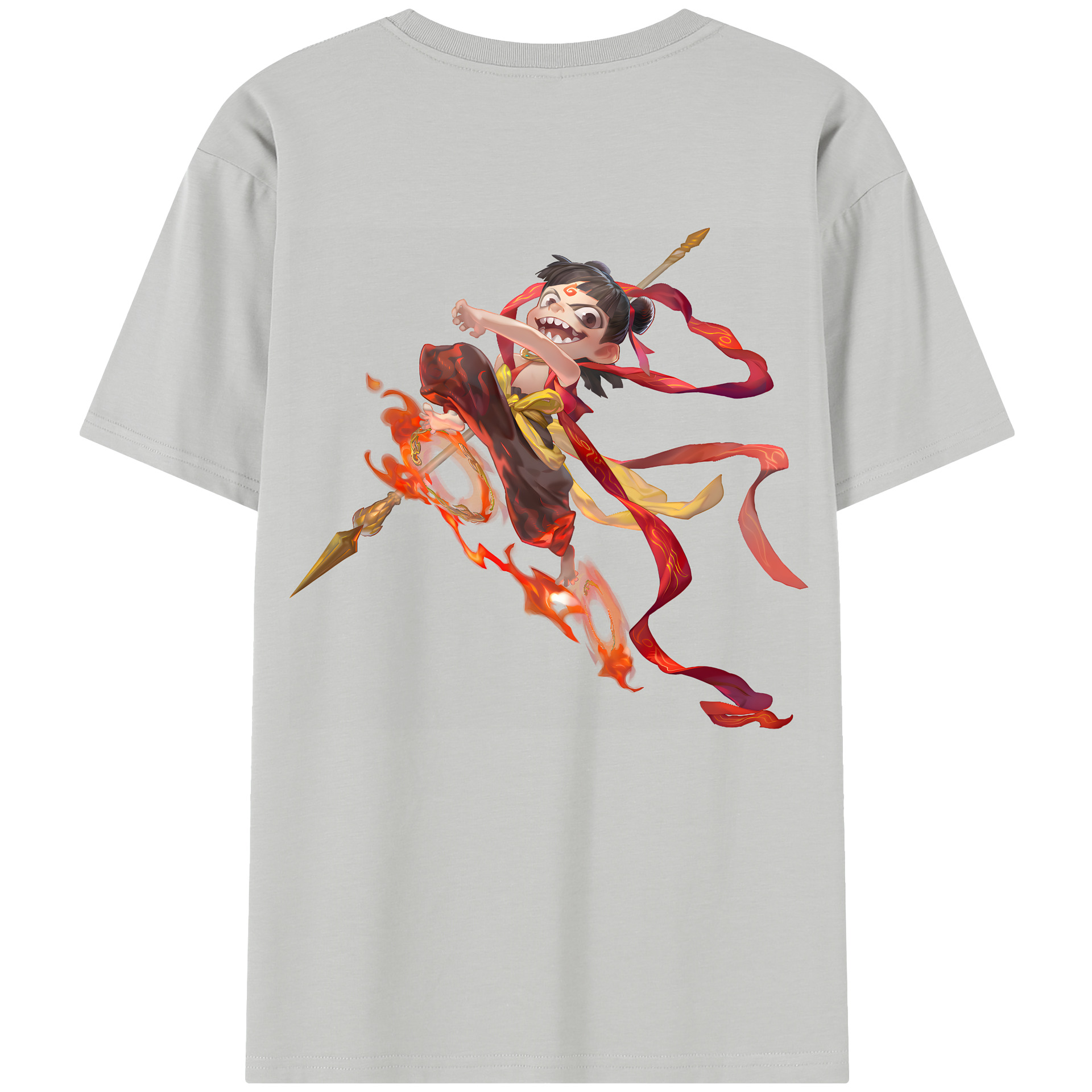 （画像用） Ne Zha 2 ナタ 魔童の大暴れ レディース半袖Tシャツ(バックプリント)