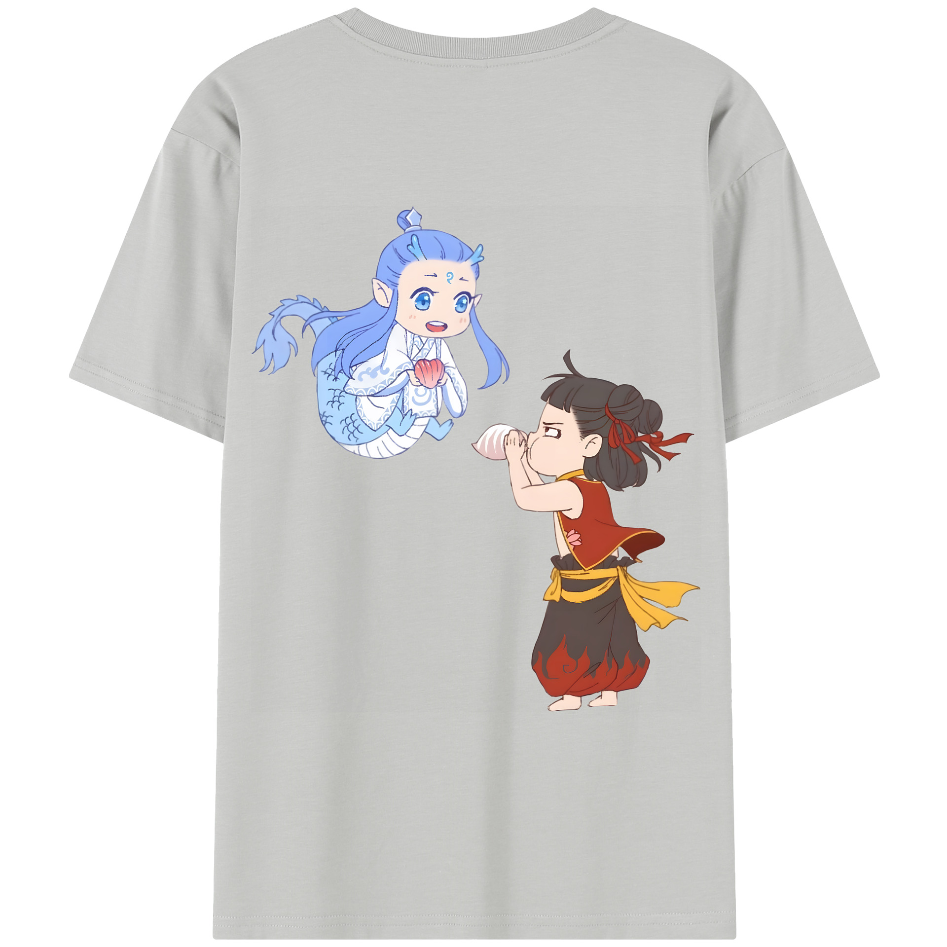 （画像用） Ne Zha 2 ナタ 魔童の大暴れ レディース半袖Tシャツ(バックプリント)