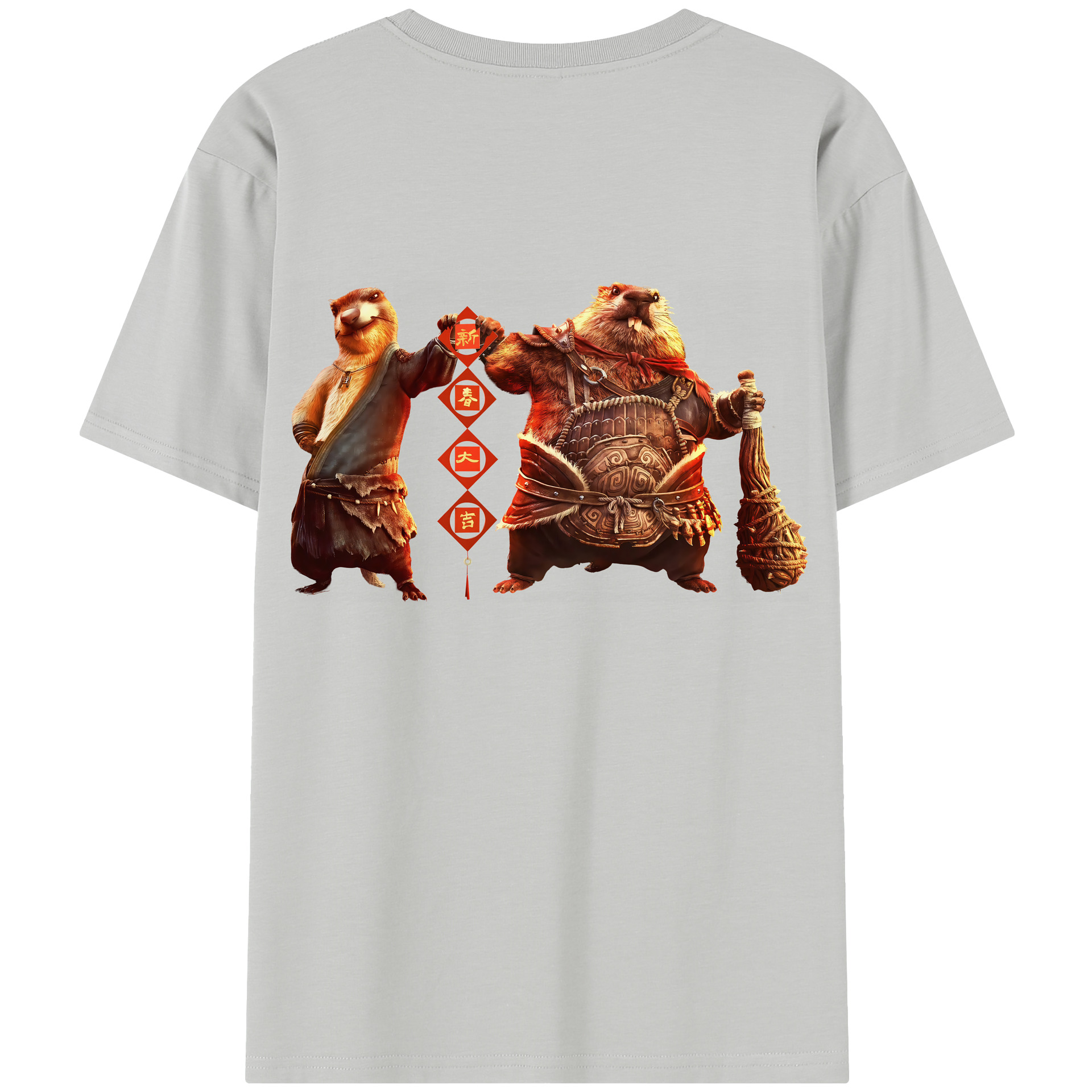 （画像用） Ne Zha 2 ナタ 魔童の大暴れ レディース半袖Tシャツ(バックプリント)