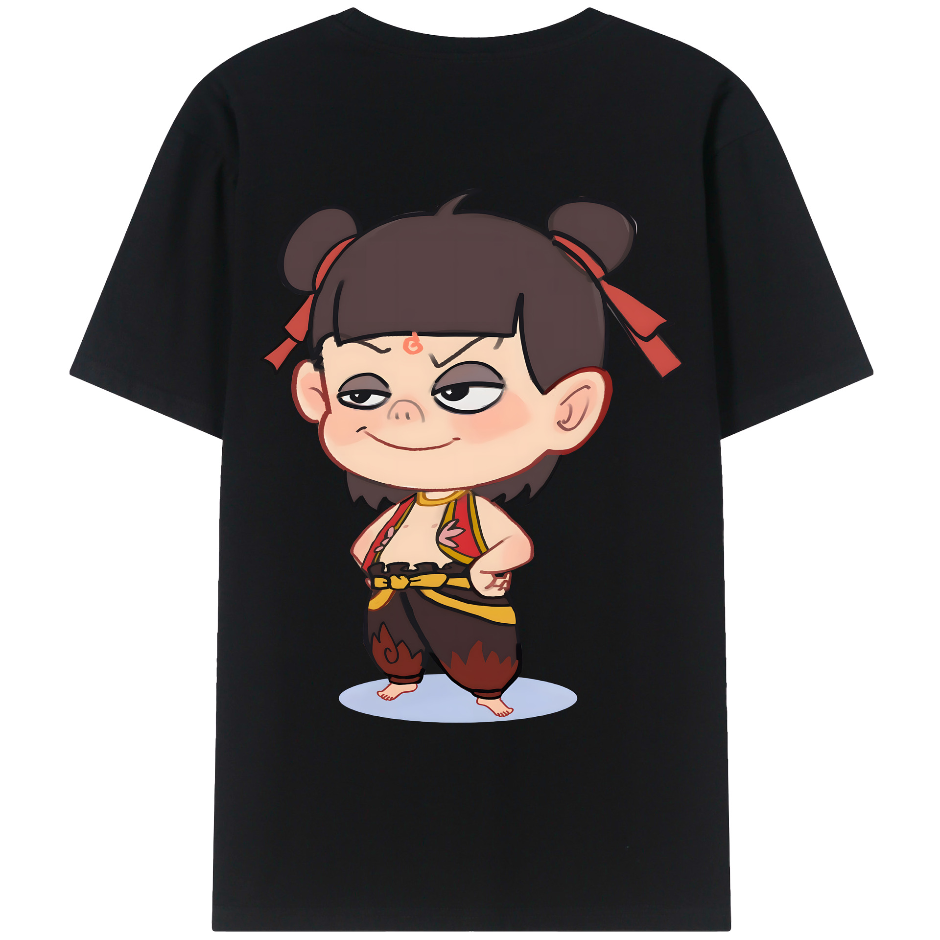 （画像用） Ne Zha 2 ナタ 魔童の大暴れ レディース半袖Tシャツ(バックプリント)