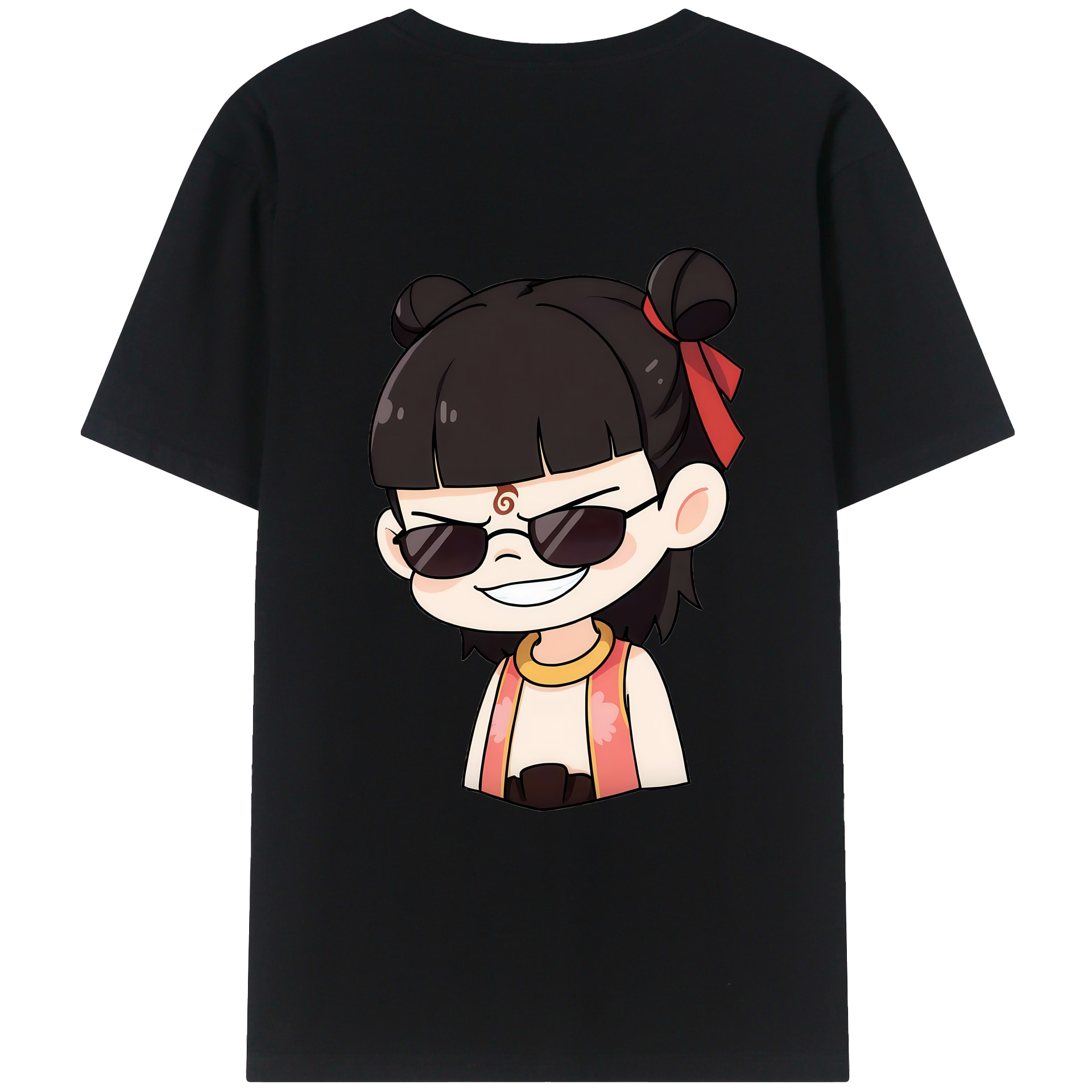 （画像用） Ne Zha 2 ナタ 魔童の大暴れ レディース半袖Tシャツ(バックプリント)