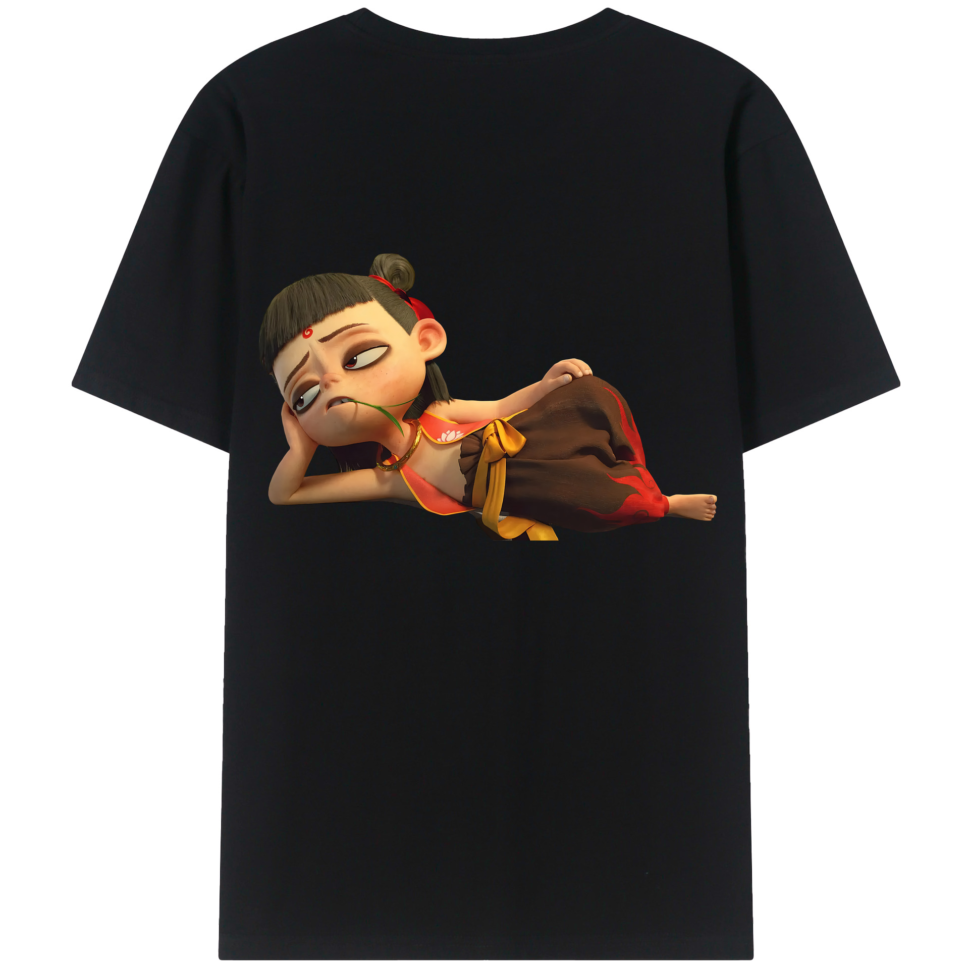（画像用） Ne Zha 2 ナタ 魔童の大暴れ レディース半袖Tシャツ(バックプリント)