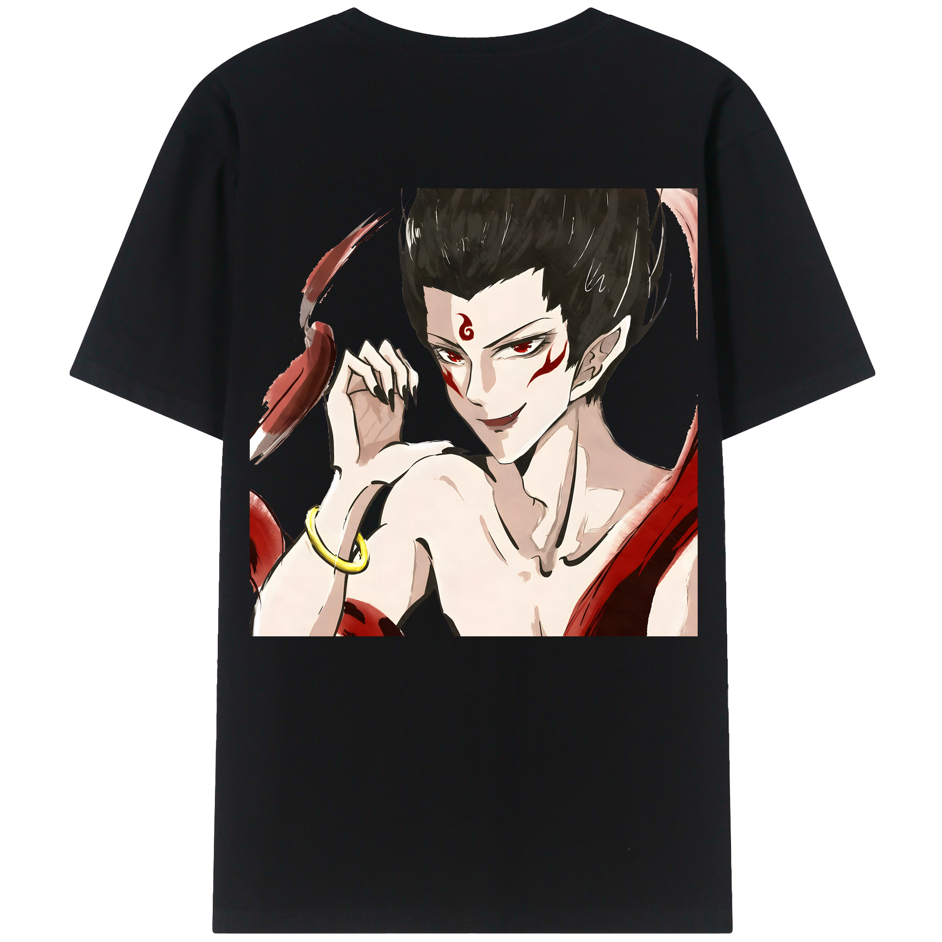 （画像用） Ne Zha 2 ナタ 魔童の大暴れ レディース半袖Tシャツ(バックプリント)
