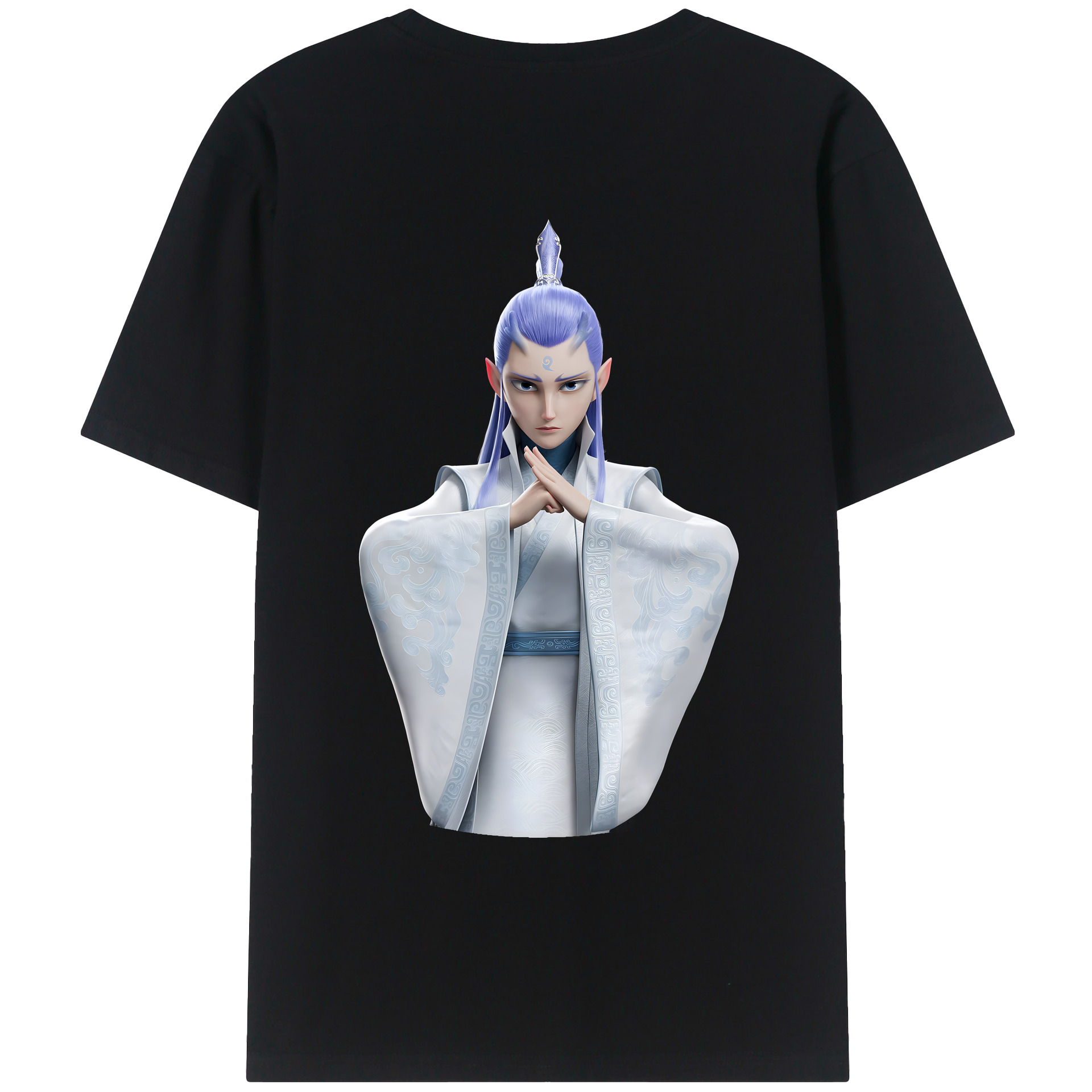 （画像用） Ne Zha 2 ナタ 魔童の大暴れ レディース半袖Tシャツ(バックプリント)