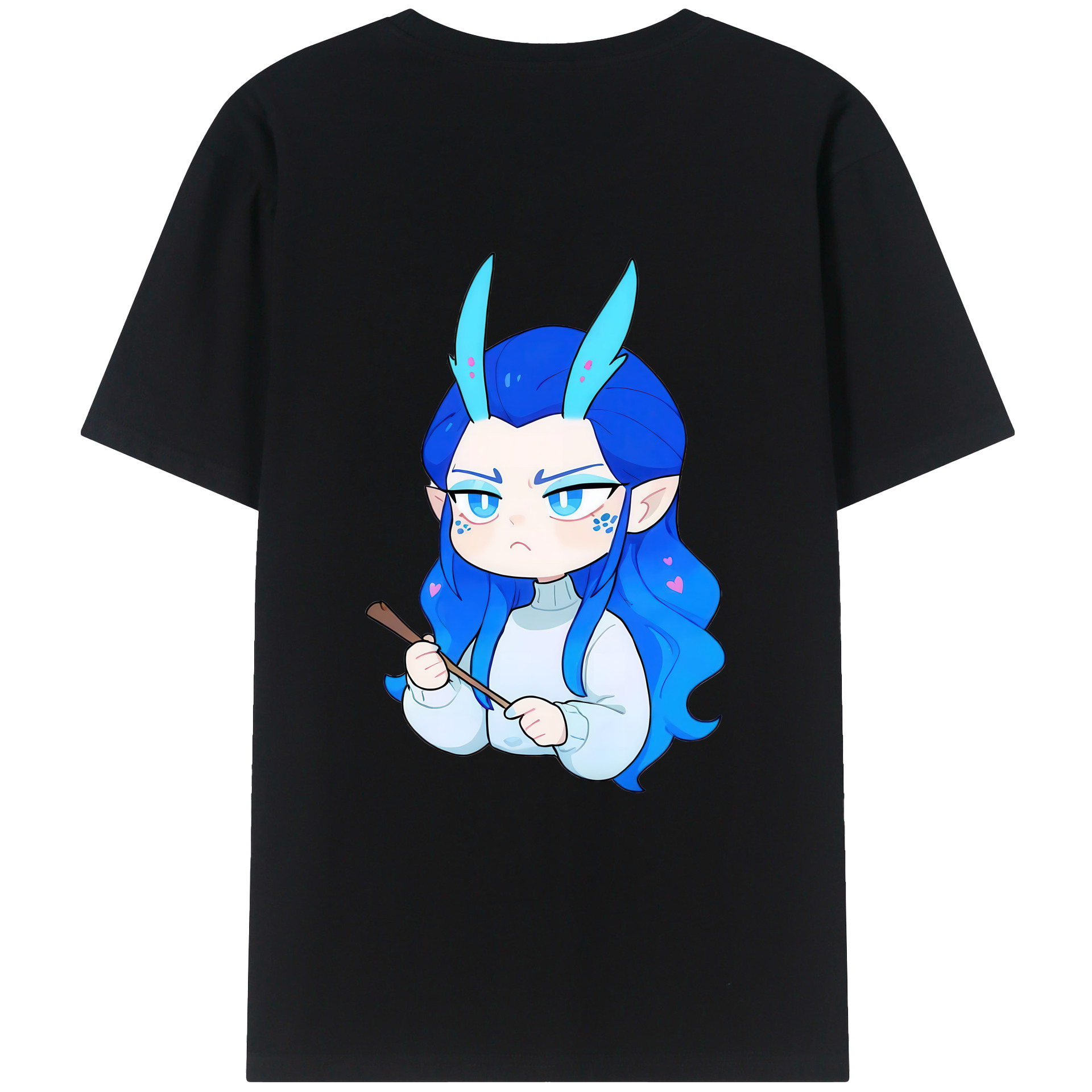（画像用） Ne Zha 2 ナタ 魔童の大暴れ レディース半袖Tシャツ(バックプリント)