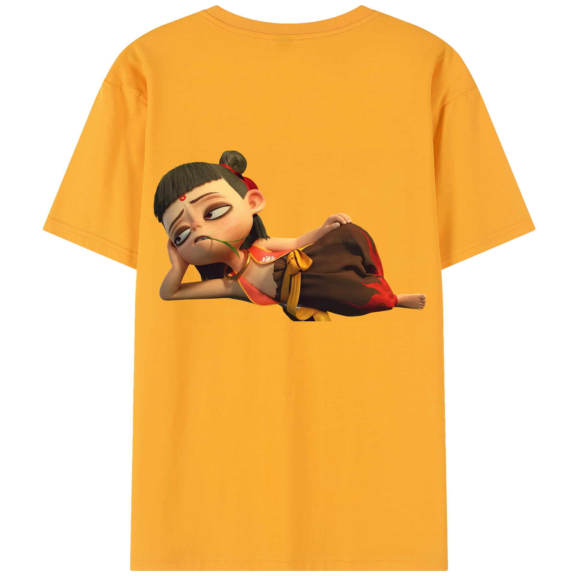 （画像用） Ne Zha 2 ナタ 魔童の大暴れ レディース半袖Tシャツ(バックプリント)