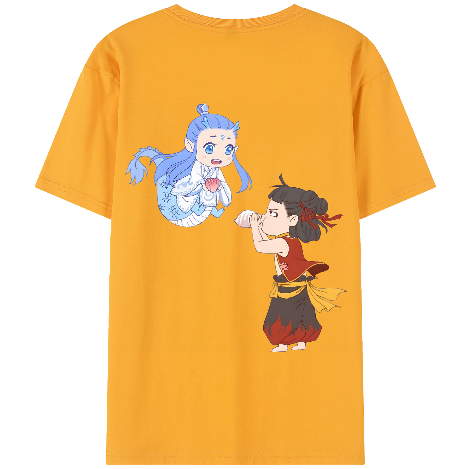 （画像用） Ne Zha 2 ナタ 魔童の大暴れ レディース半袖Tシャツ(バックプリント)