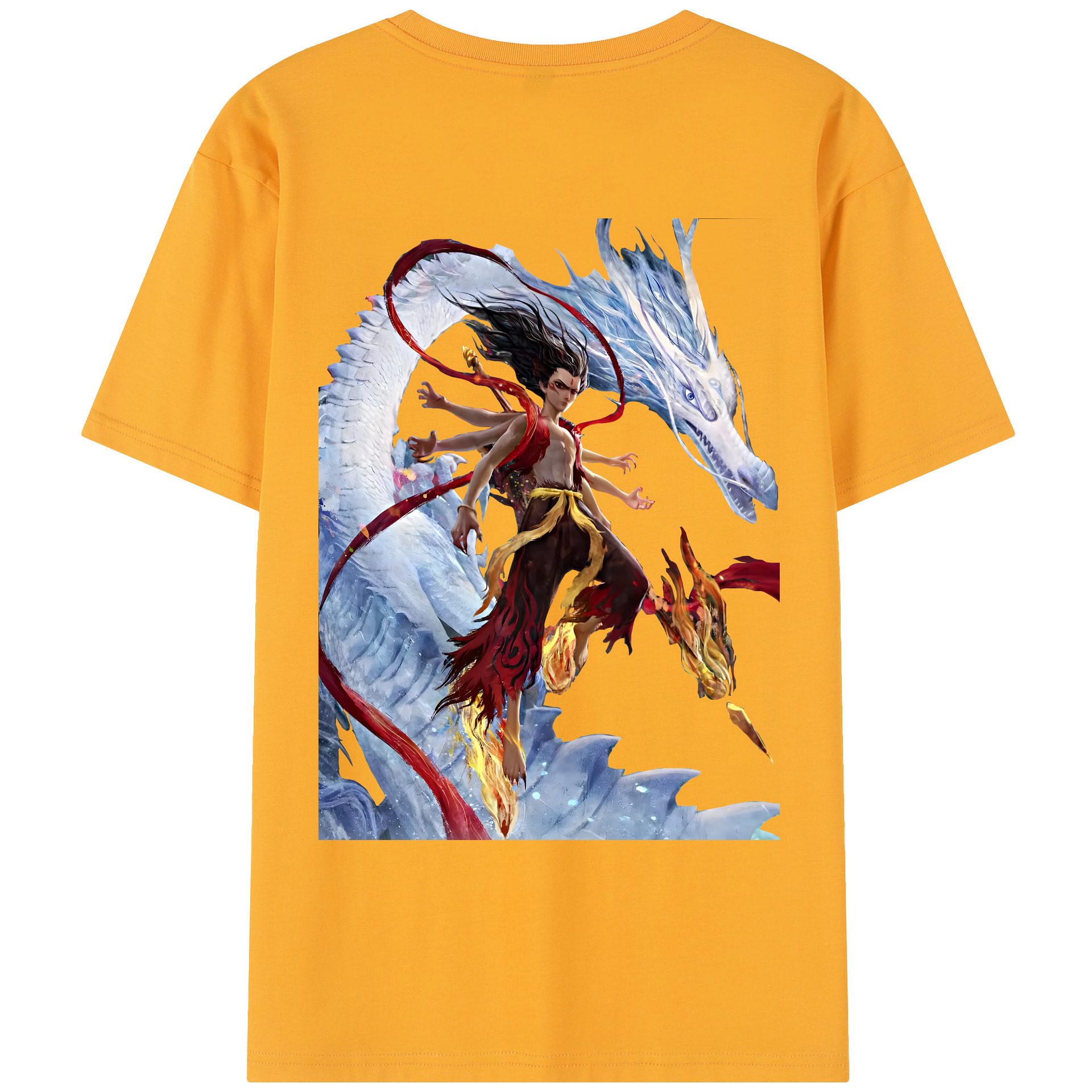 （画像用） Ne Zha 2 ナタ 魔童の大暴れ レディース半袖Tシャツ(バックプリント)