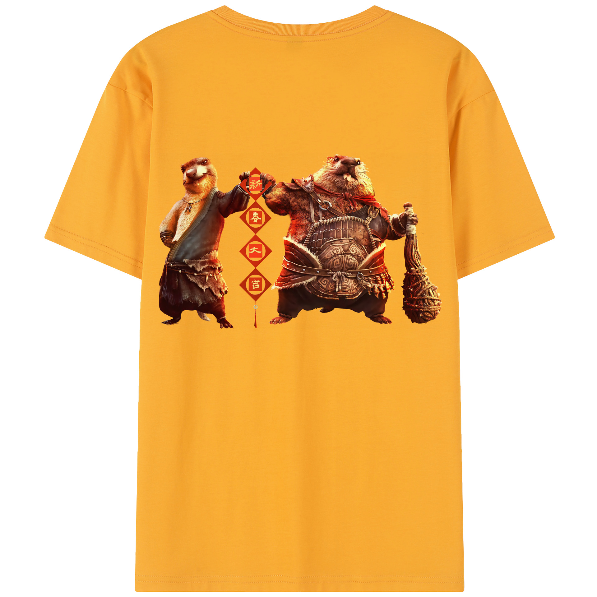 （画像用） Ne Zha 2 ナタ 魔童の大暴れ レディース半袖Tシャツ(バックプリント)