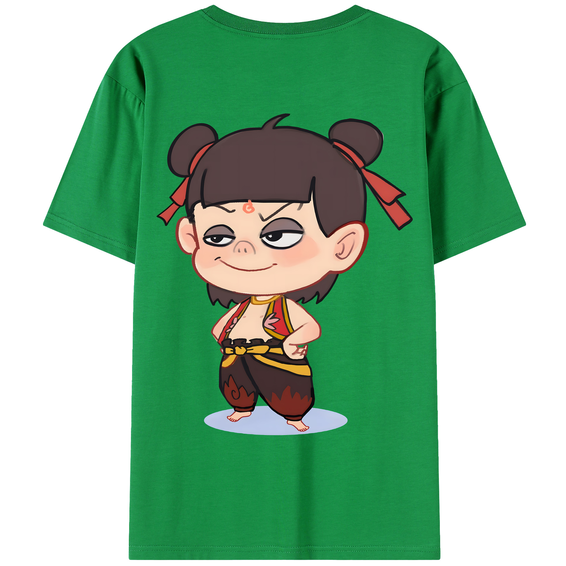 （画像用） Ne Zha 2 ナタ 魔童の大暴れ レディース半袖Tシャツ(バックプリント)