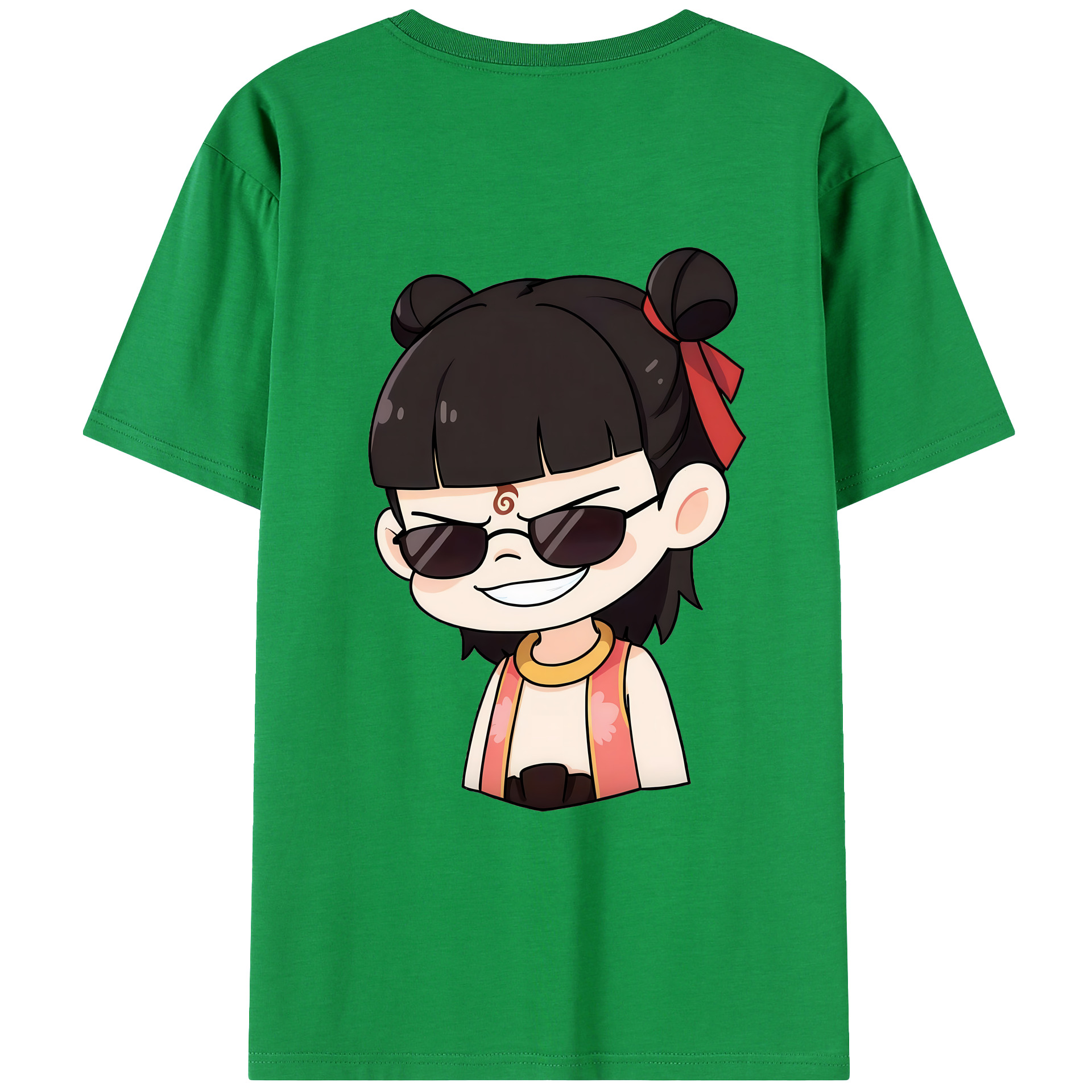 （画像用） Ne Zha 2 ナタ 魔童の大暴れ レディース半袖Tシャツ(バックプリント)
