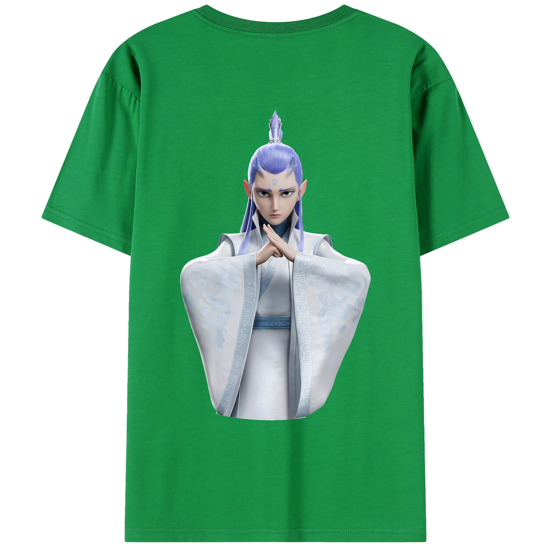 （画像用） Ne Zha 2 ナタ 魔童の大暴れ レディース半袖Tシャツ(バックプリント)