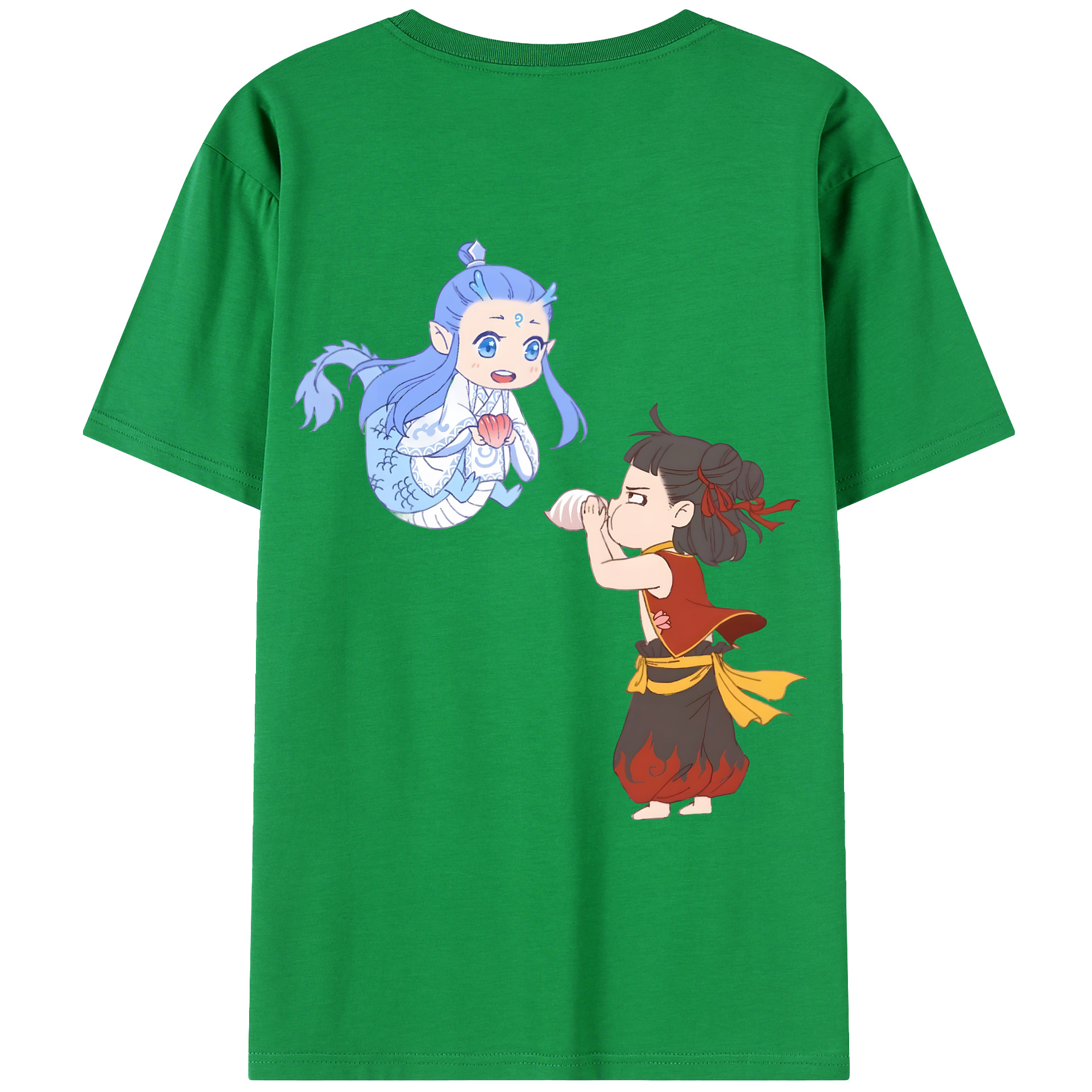（画像用） Ne Zha 2 ナタ 魔童の大暴れ レディース半袖Tシャツ(バックプリント)