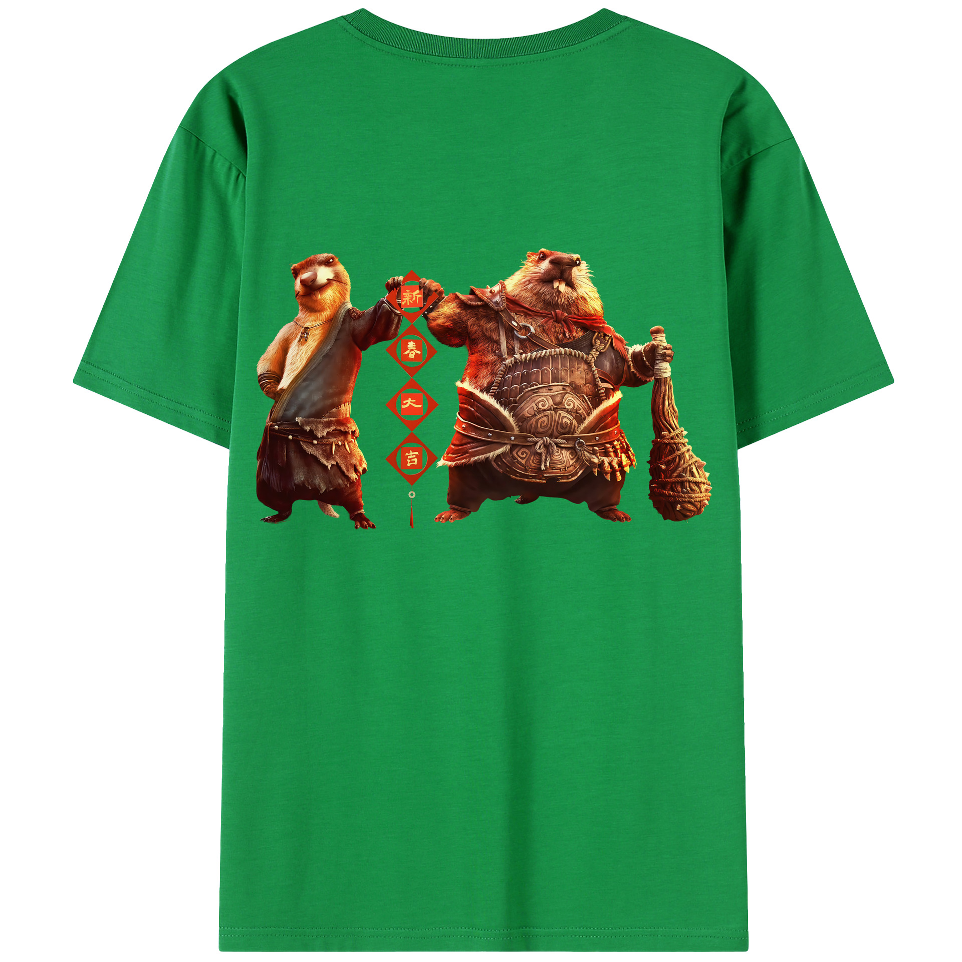 （画像用） Ne Zha 2 ナタ 魔童の大暴れ レディース半袖Tシャツ(バックプリント)