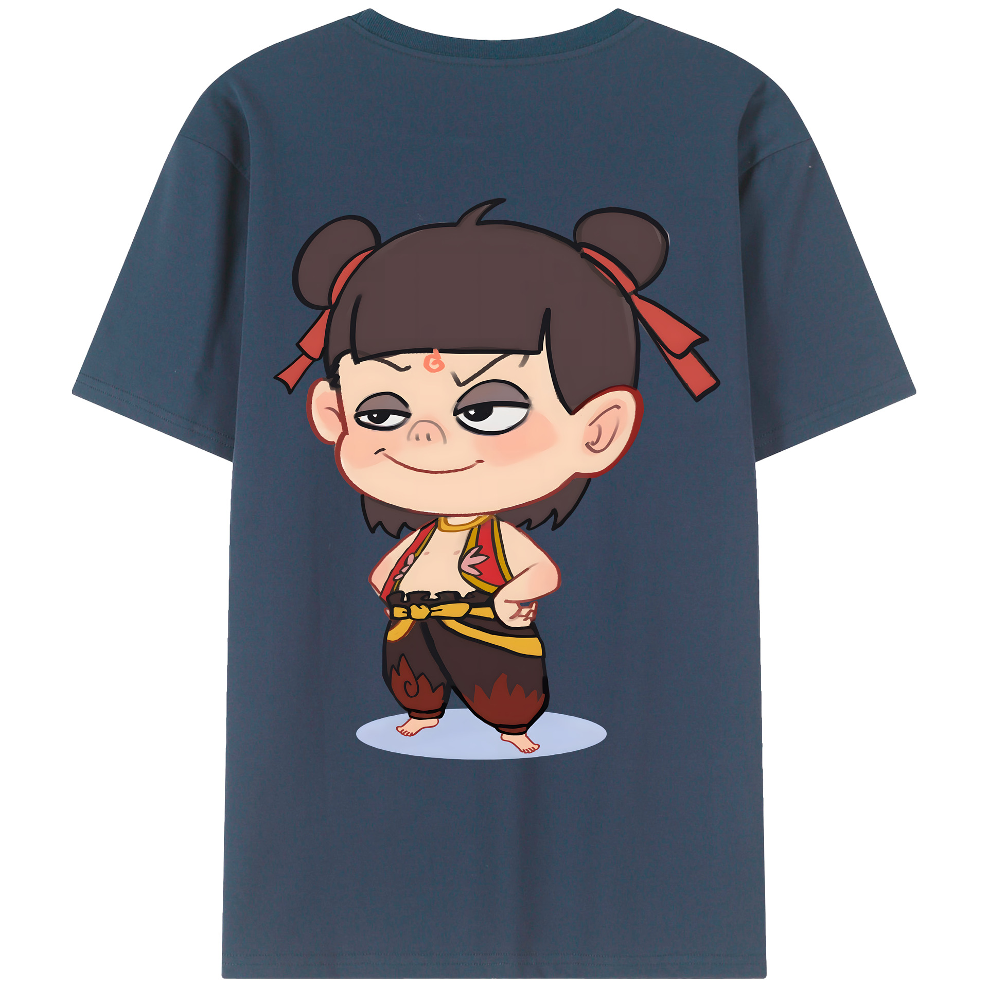 （画像用） Ne Zha 2 ナタ 魔童の大暴れ レディース半袖Tシャツ(バックプリント)