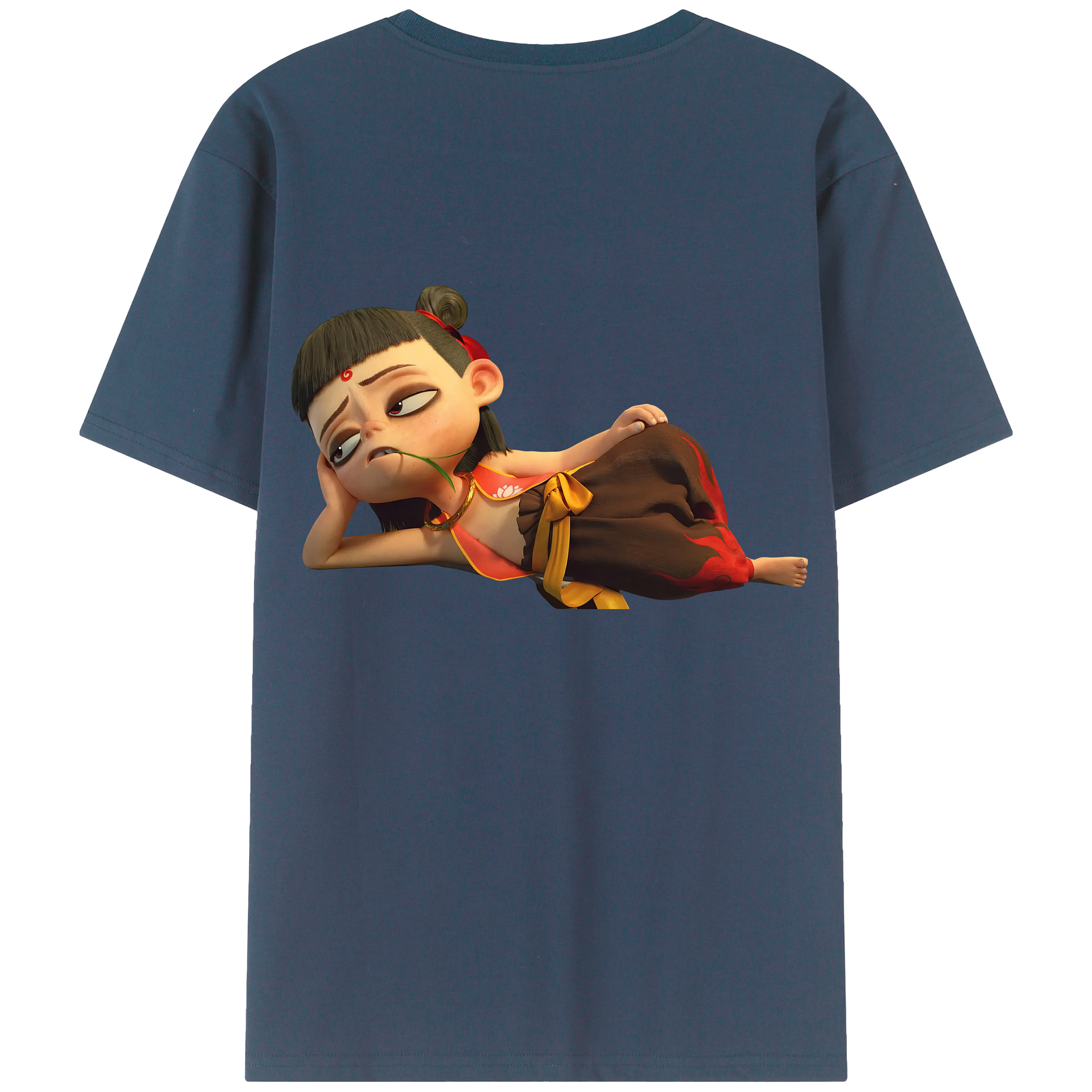 （画像用） Ne Zha 2 ナタ 魔童の大暴れ レディース半袖Tシャツ(バックプリント)