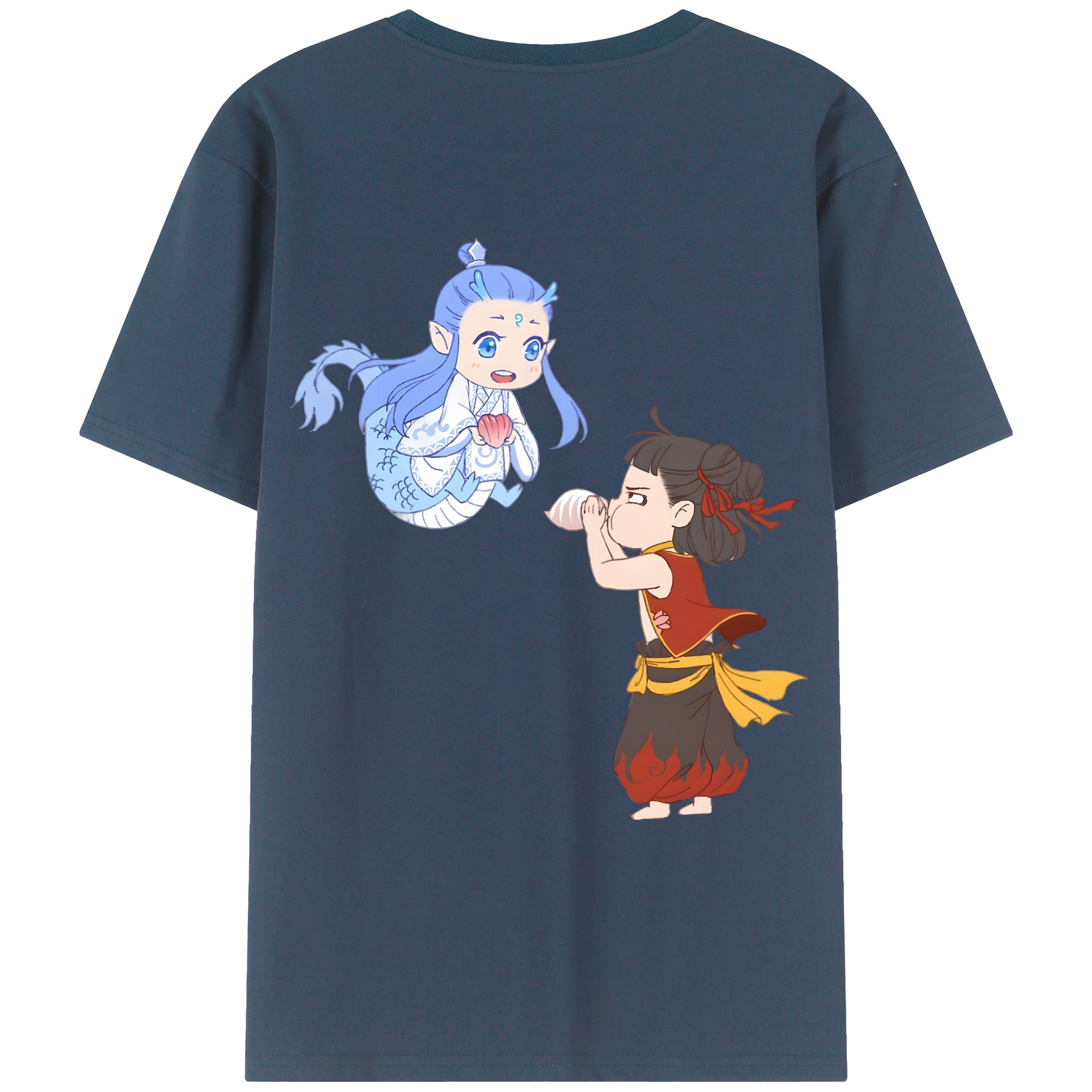 （画像用） Ne Zha 2 ナタ 魔童の大暴れ レディース半袖Tシャツ(バックプリント)