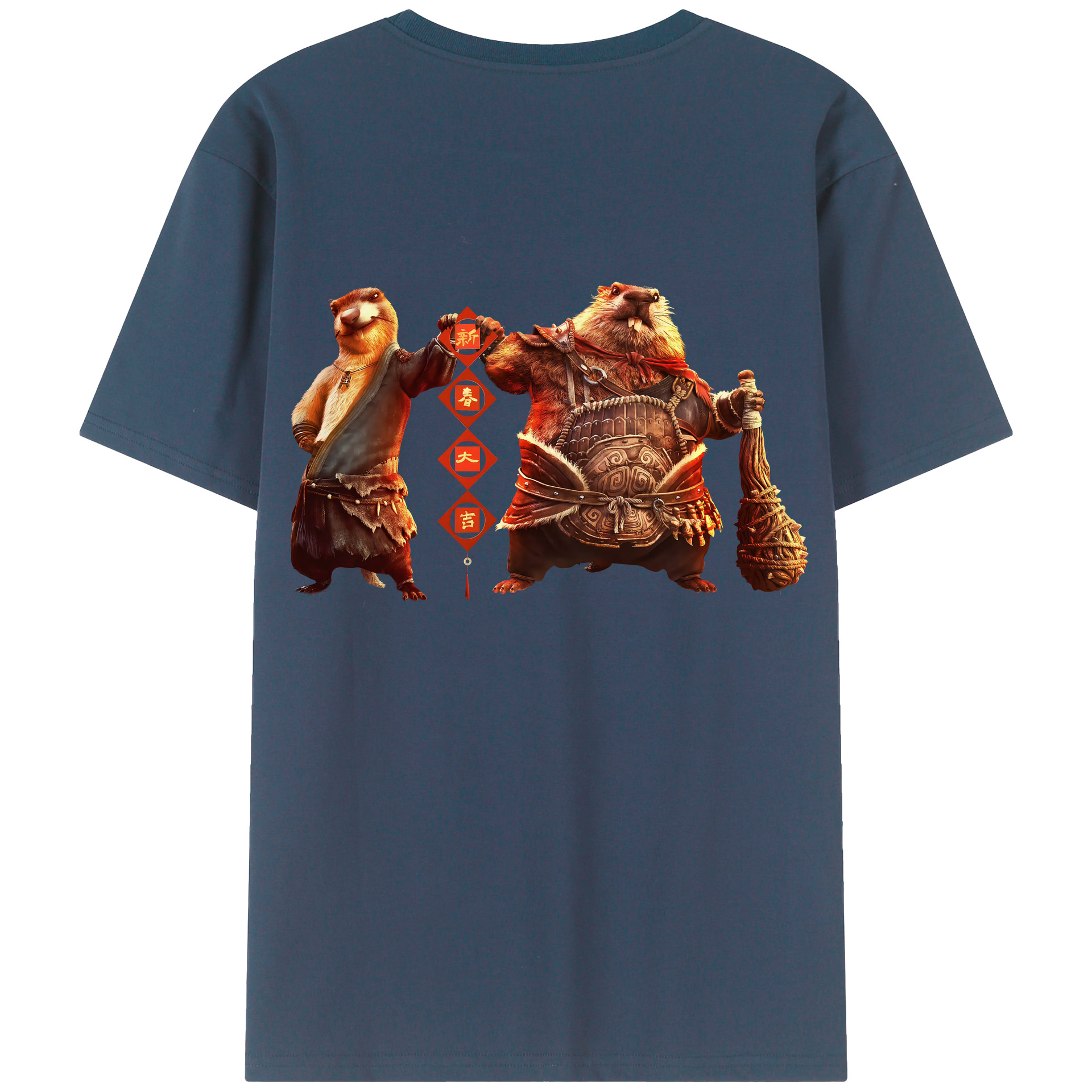 （画像用） Ne Zha 2 ナタ 魔童の大暴れ レディース半袖Tシャツ(バックプリント)