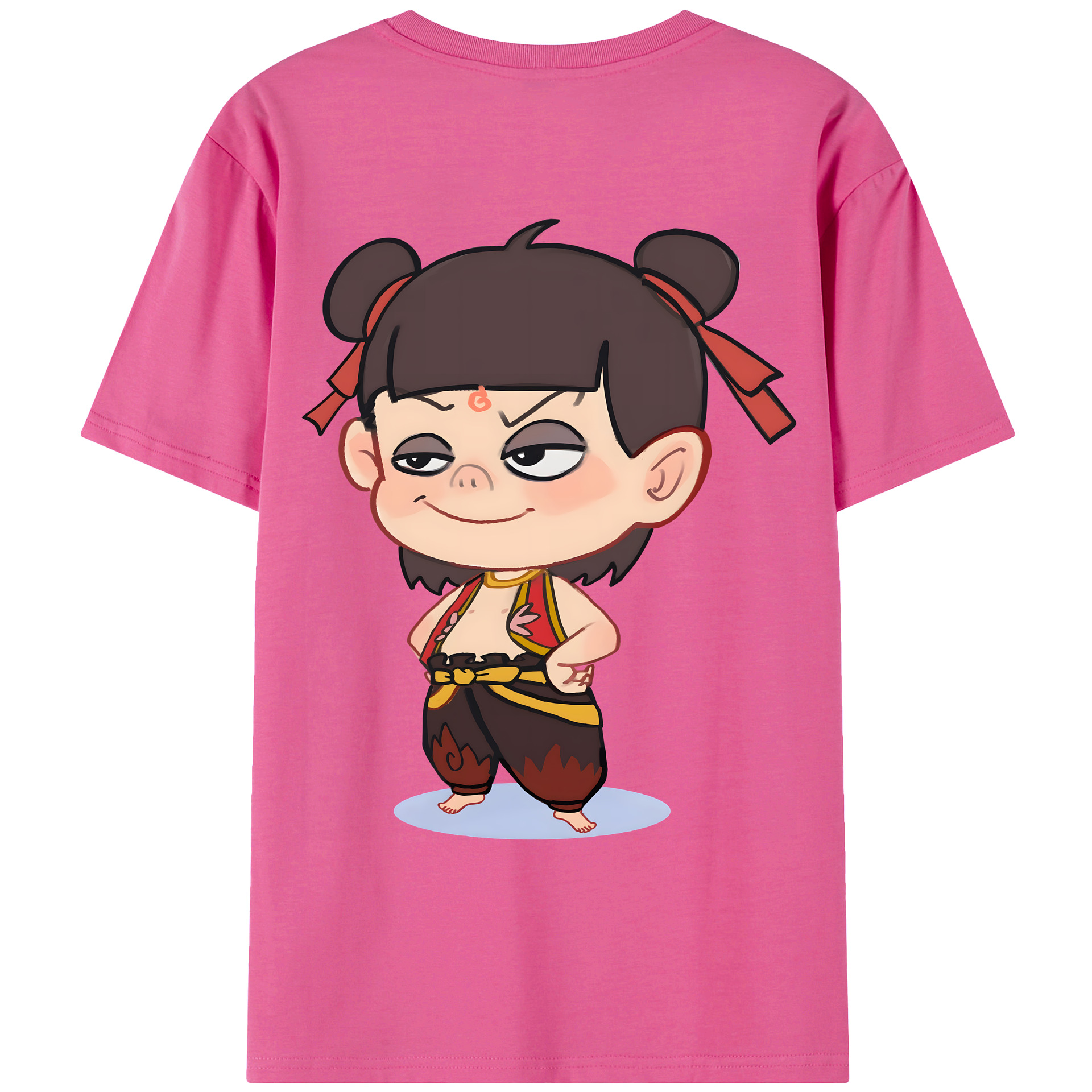 （画像用） Ne Zha 2 ナタ 魔童の大暴れ レディース半袖Tシャツ(バックプリント)