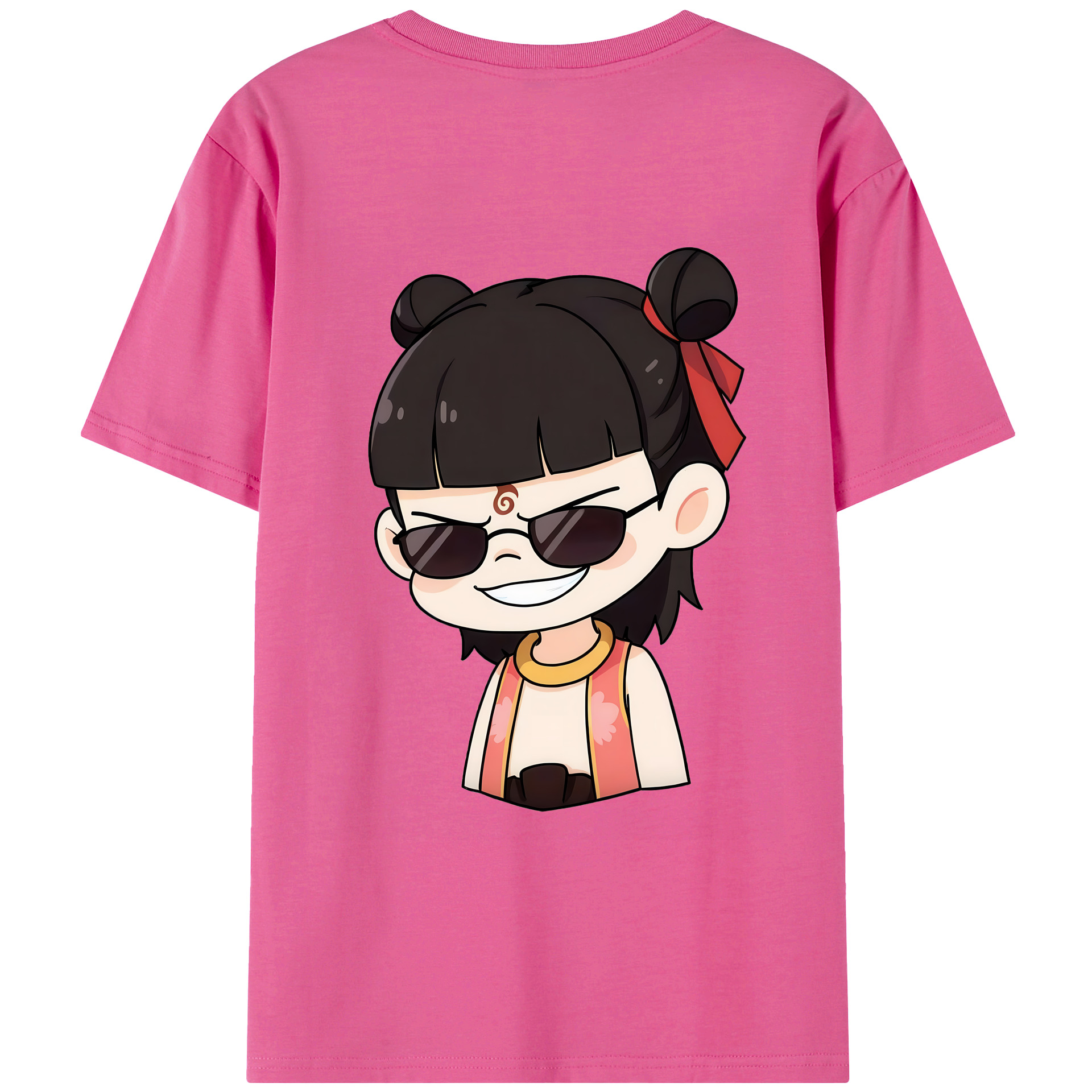 （画像用） Ne Zha 2 ナタ 魔童の大暴れ レディース半袖Tシャツ(バックプリント)